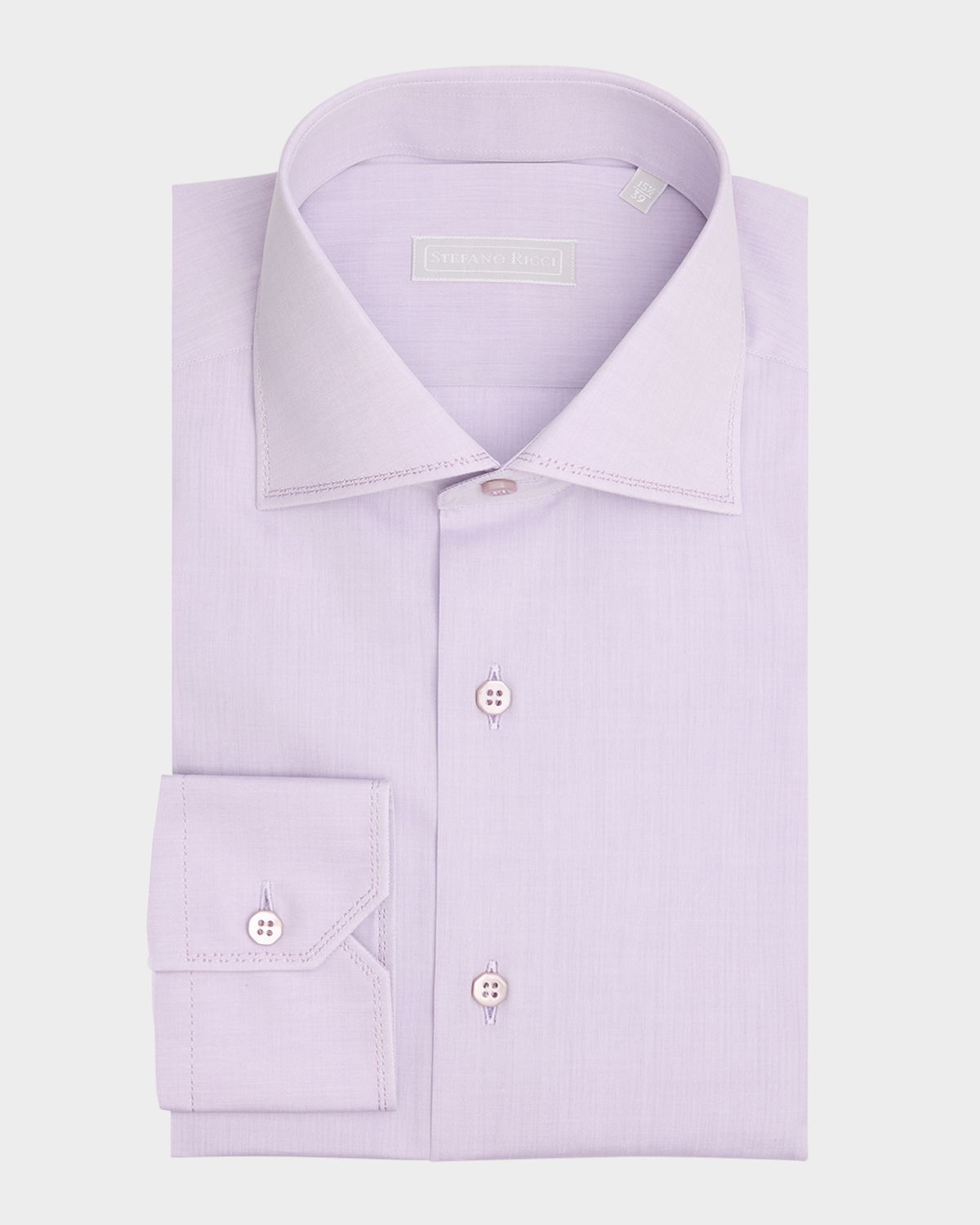 Stefano Ricci Men 's Solid Cotton Dress Shirt