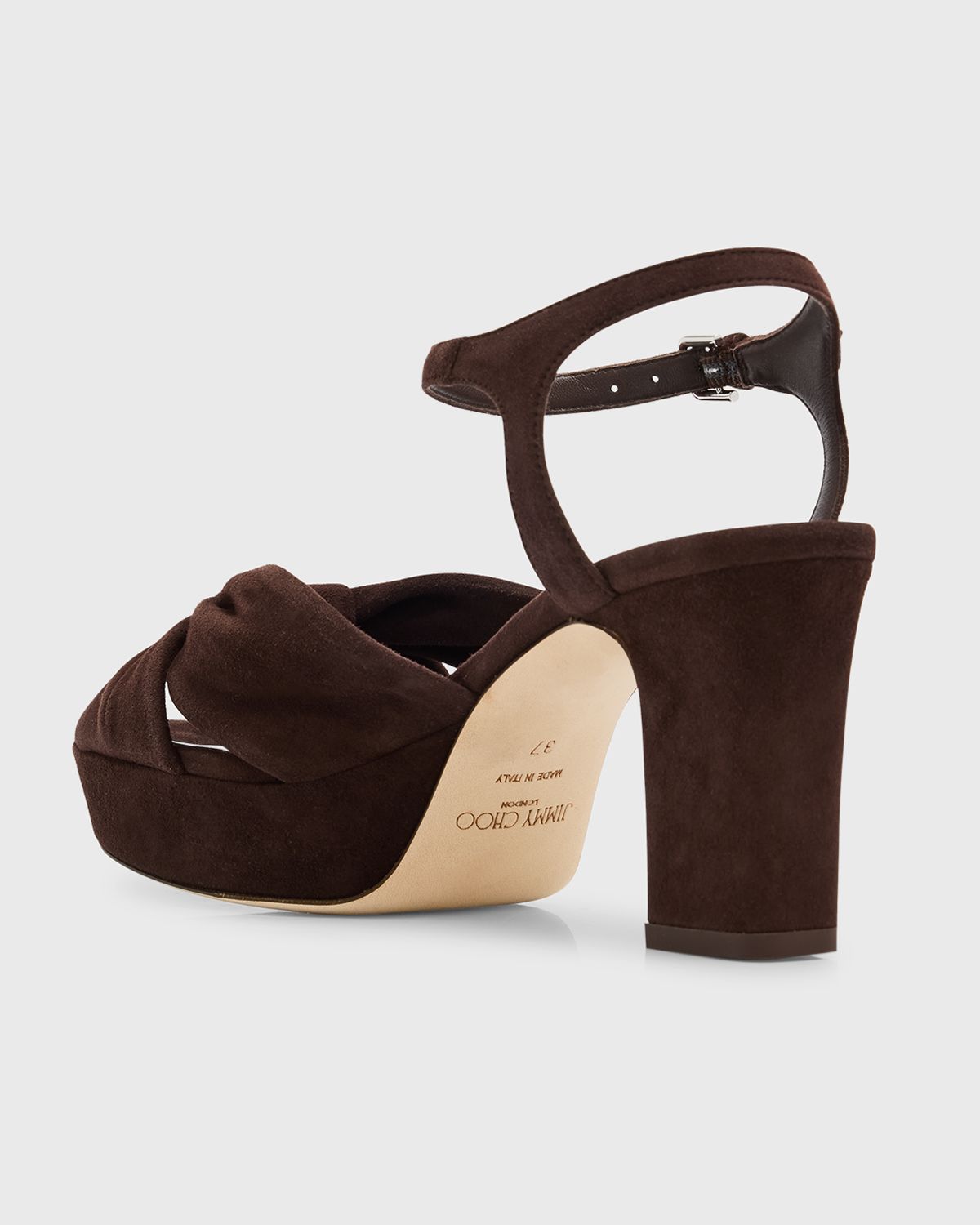 Jimmy Choo Heloise Suede Knot Platform Sandals | Thumbnail 4