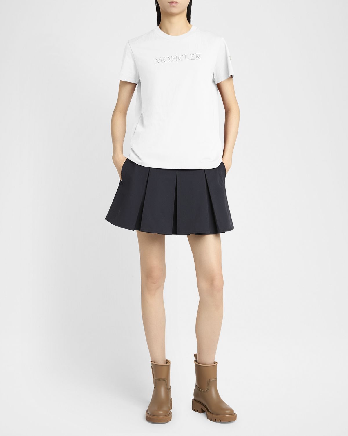 Moncler Short-Sleeve Logo Tee