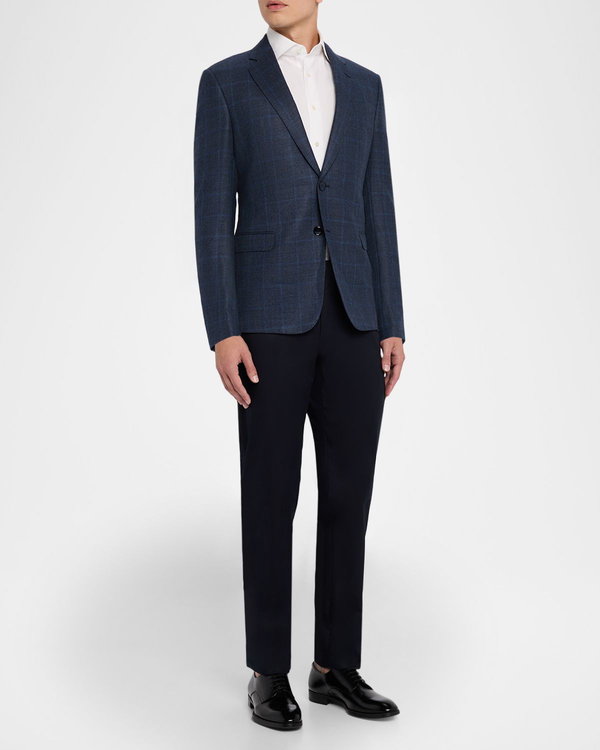 Giorgio Armani Men 's Subtle Grid Wool Blend Sport Coat