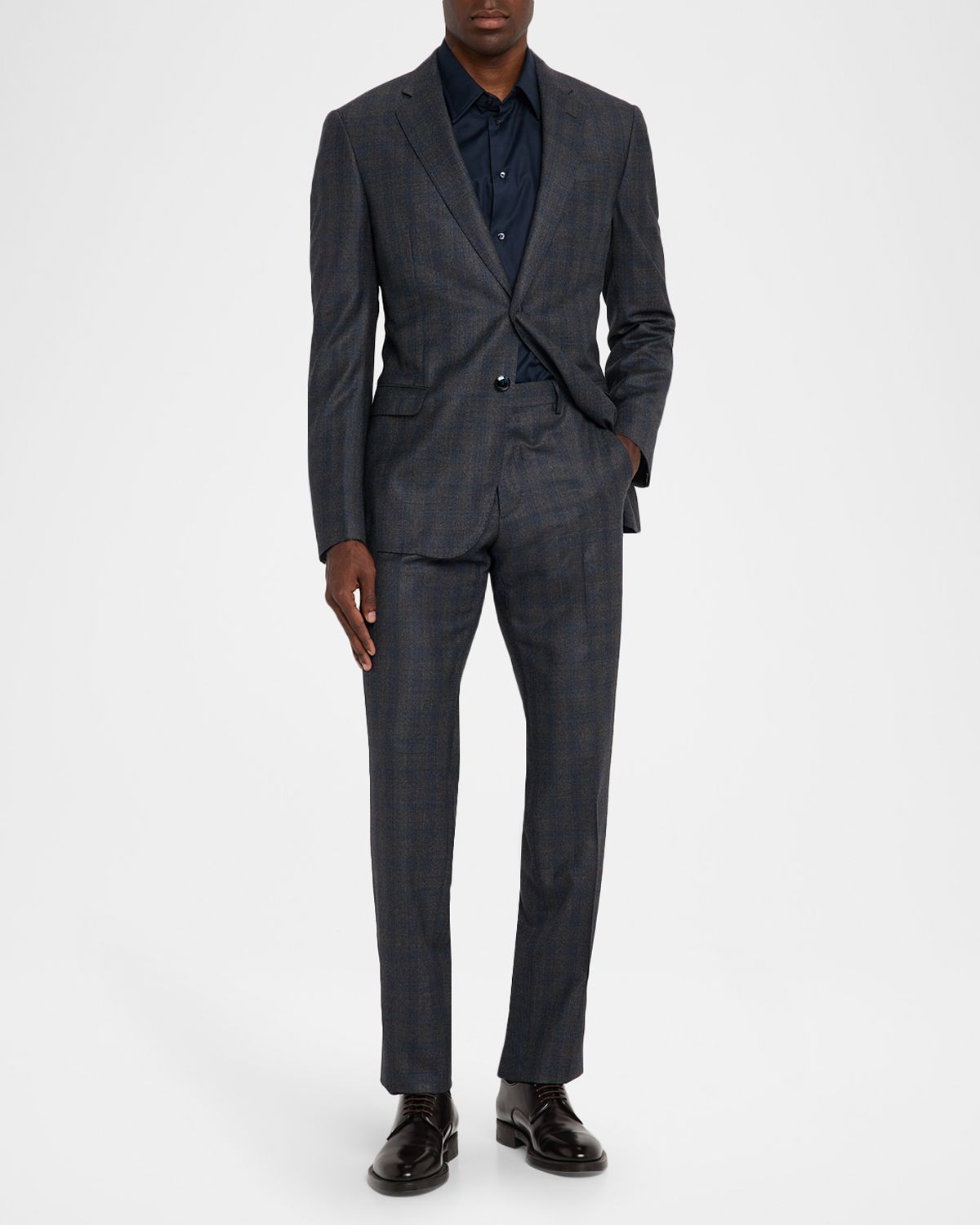 Giorgio Armani Men 's Blurred Plaid G Line Two-Piece Suit