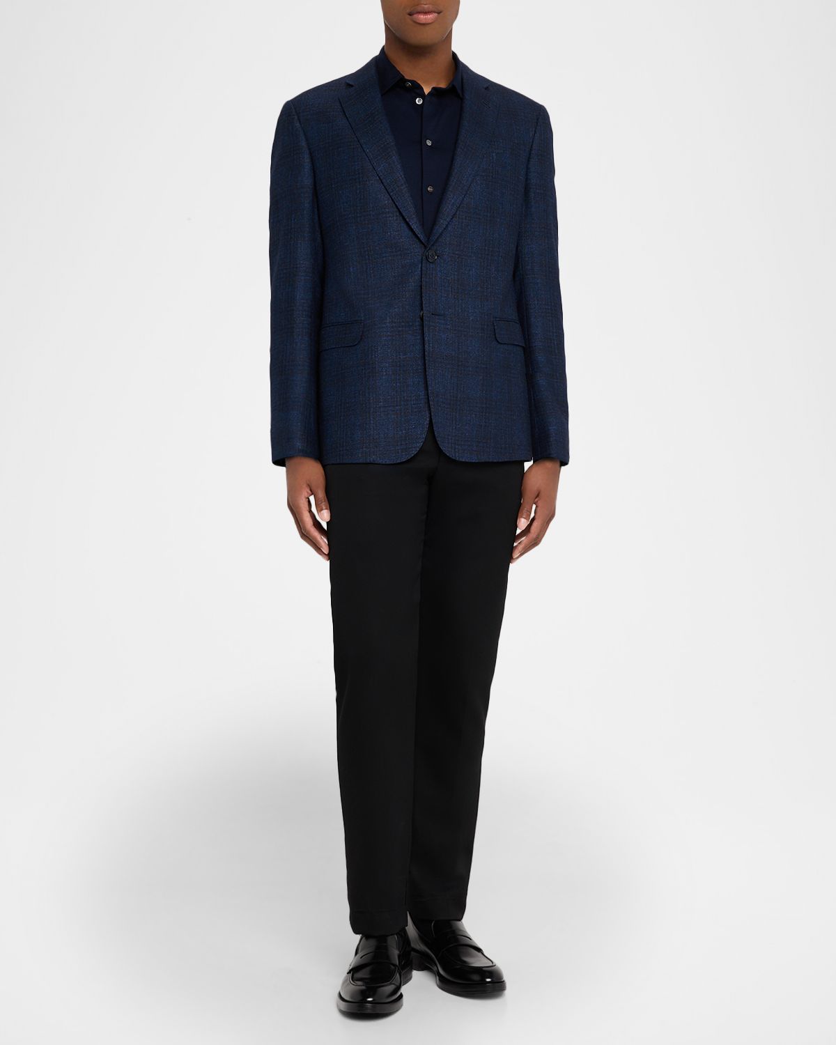 Giorgio Armani Men 's Textured Windowpane Sport Coat