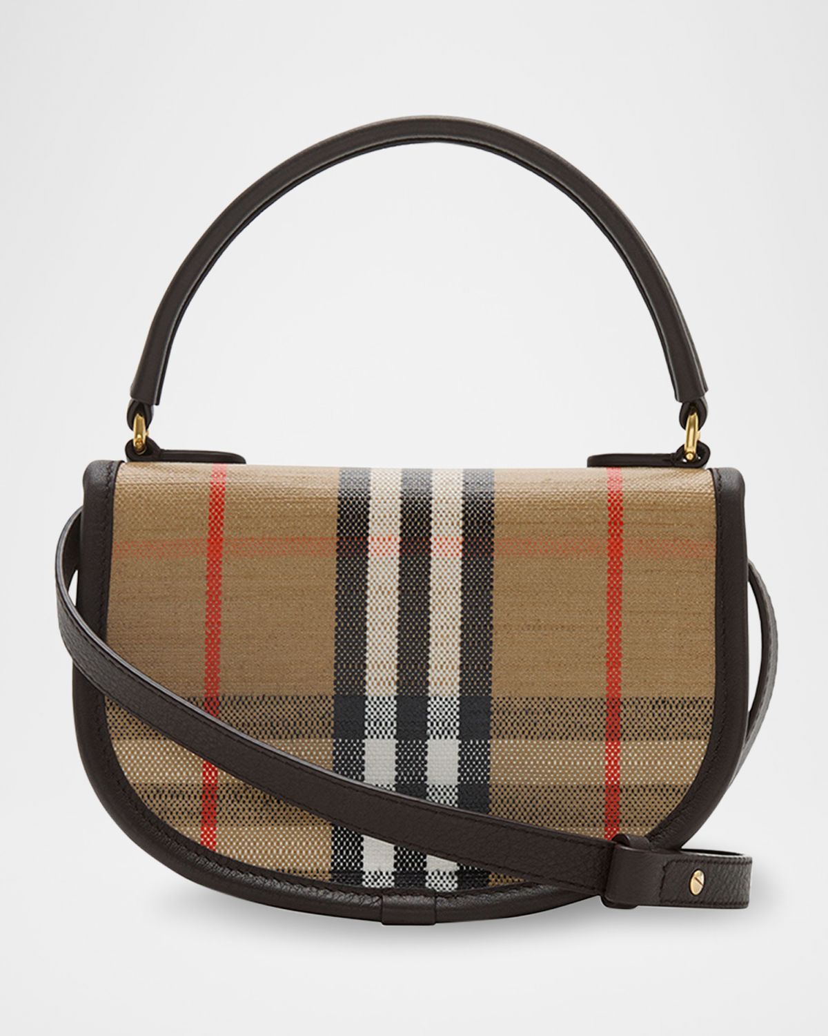 Burberry Highlands Check Jacquard Top-Handle Bag