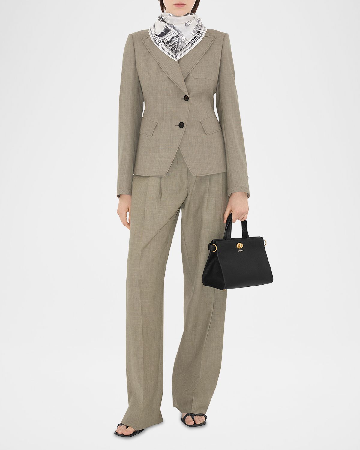 Burberry Cotswolds Grainy Leather Tote Bag