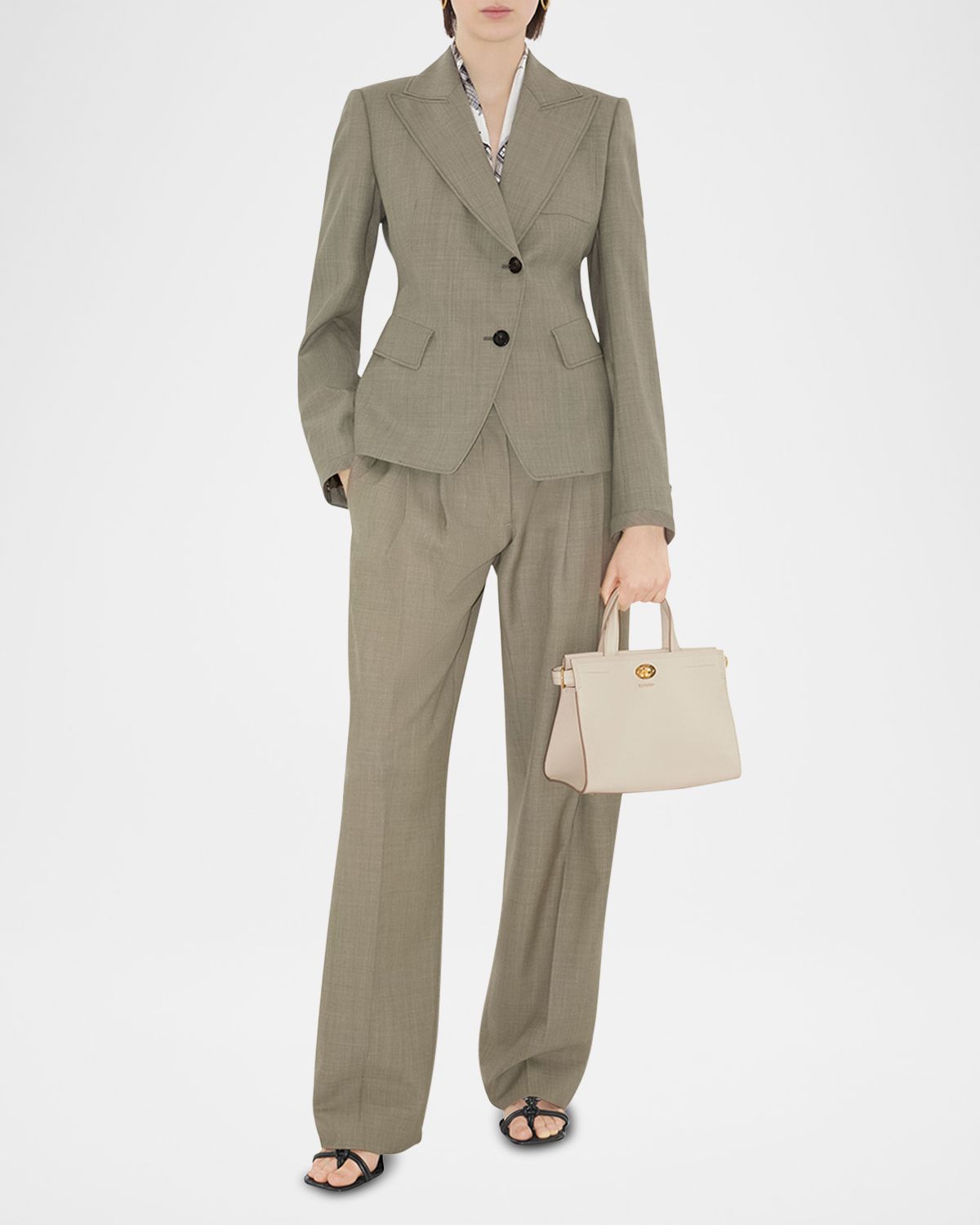 Burberry Cotswolds Grainy Leather Tote Bag