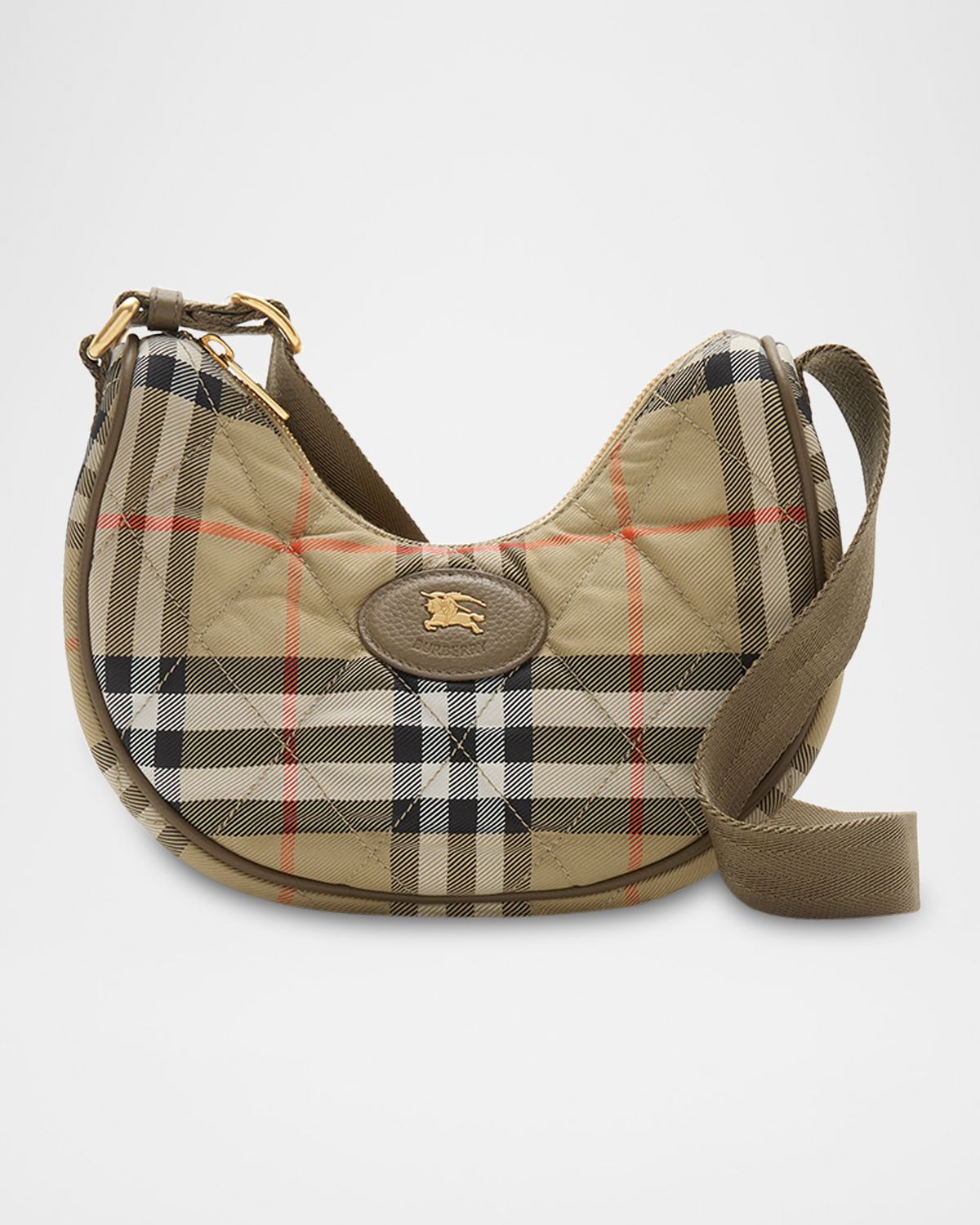 Burberry Horseshoe Check Quilted Crossbody Bag