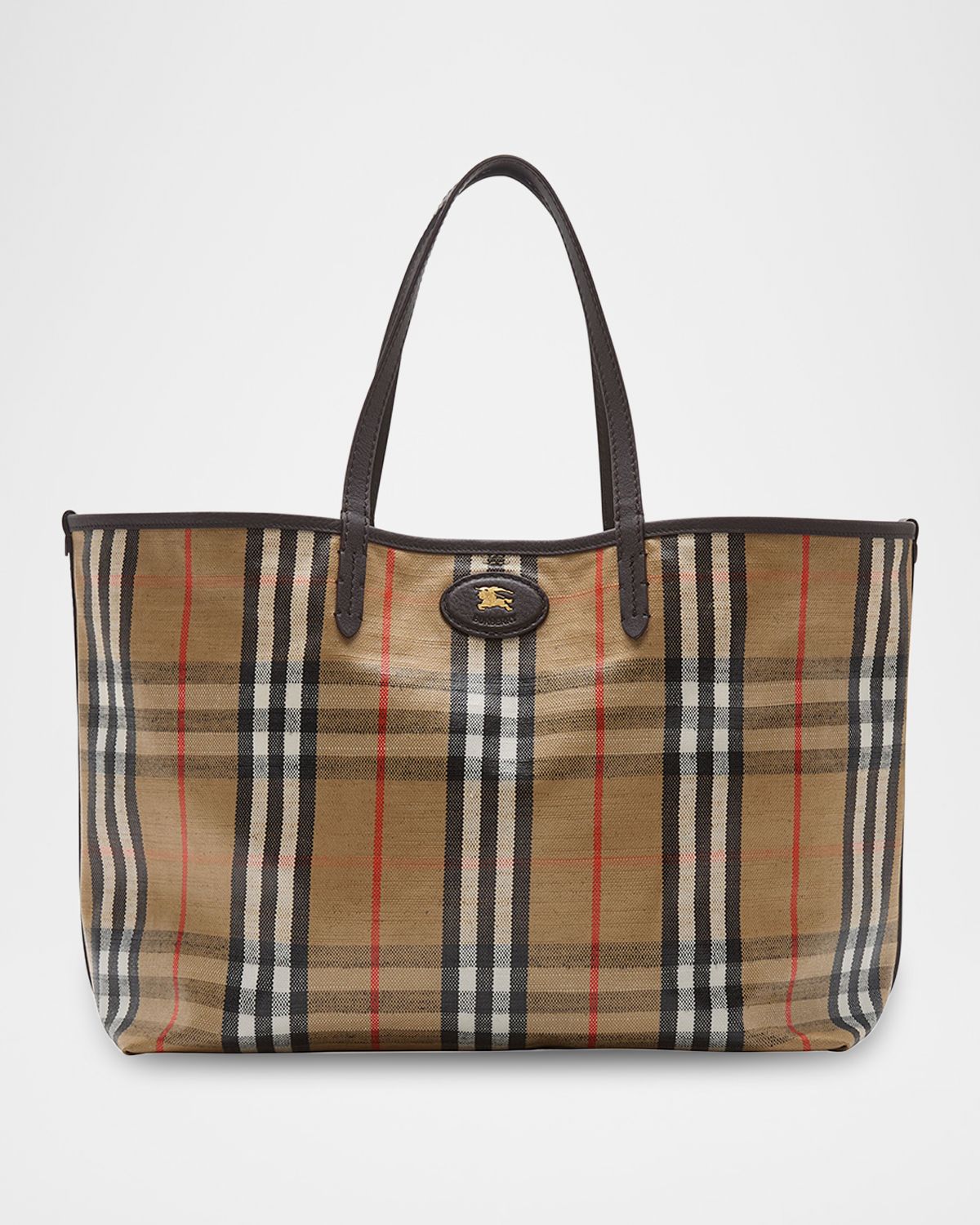 Burberry Highlands Large Check Tote Bag