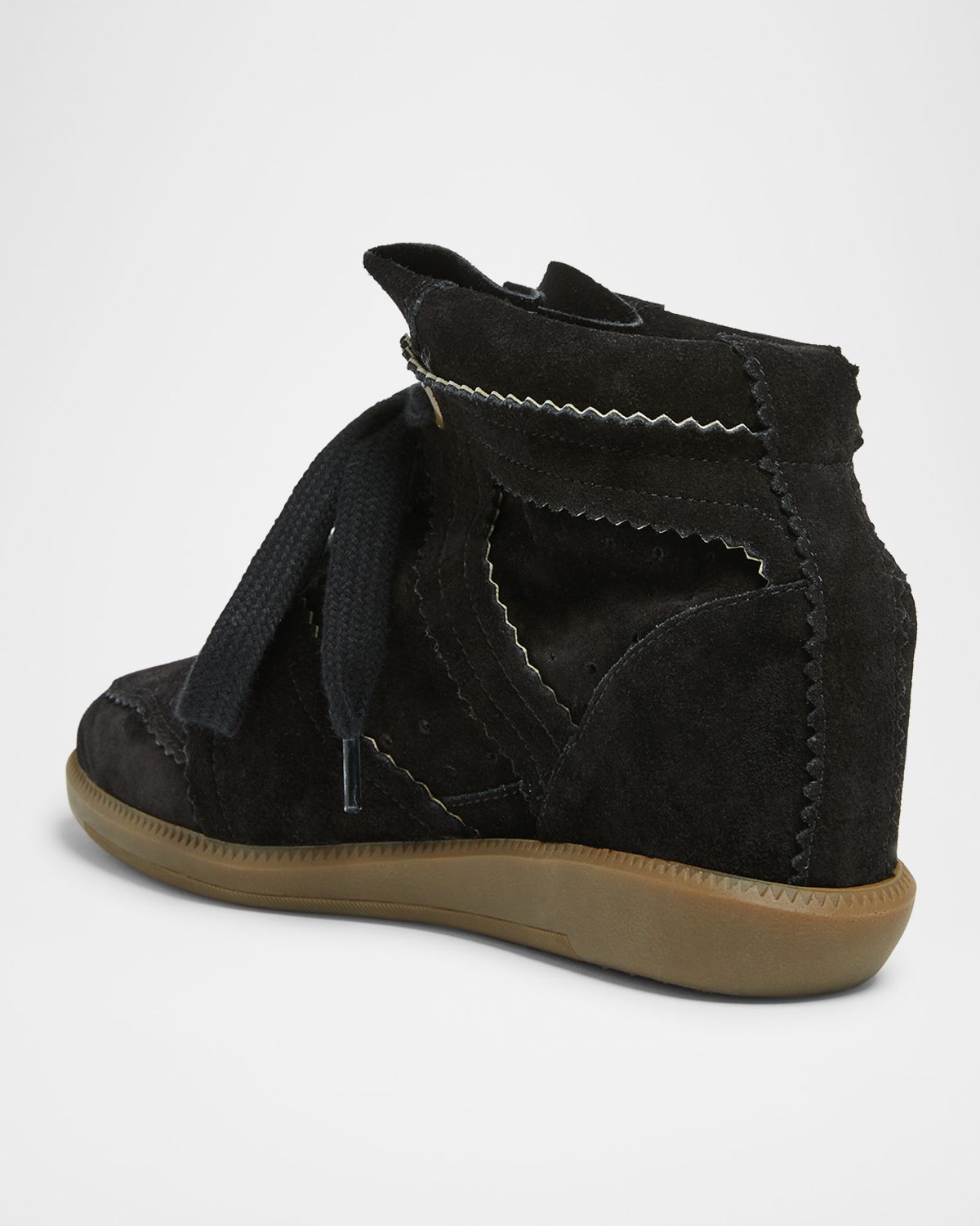 Isabel Marant Bobby Suede Wedge Sneakers