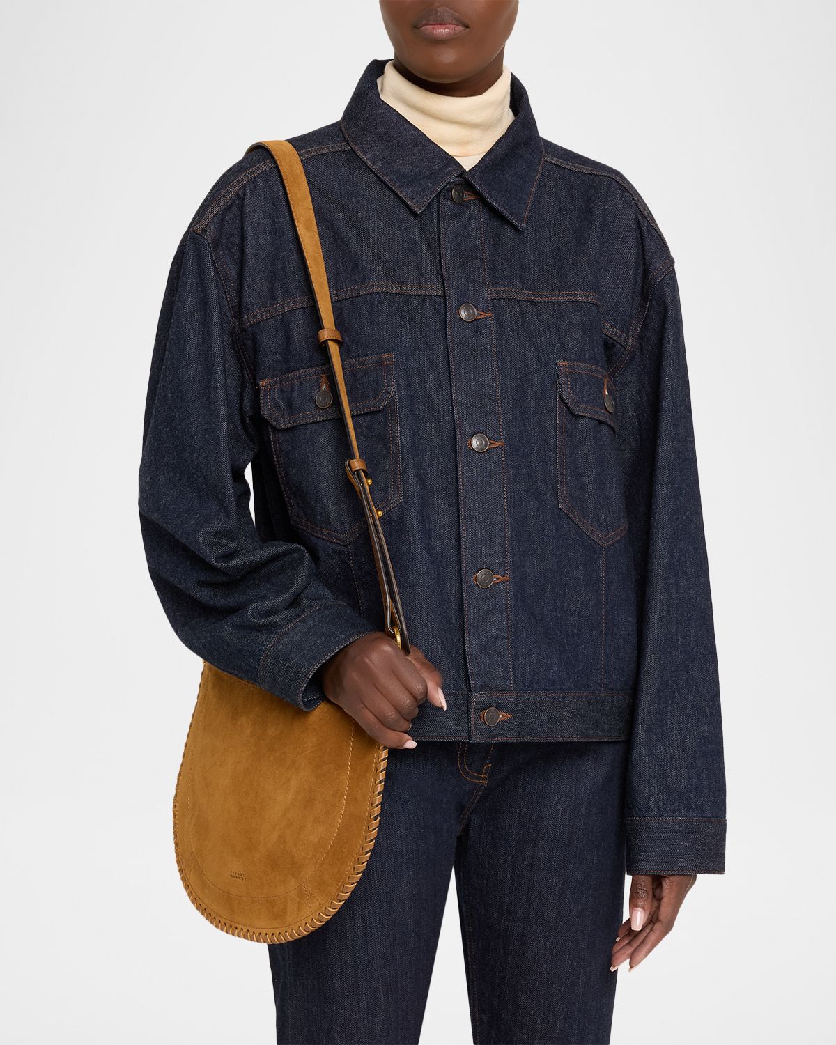 Isabel Marant Oskan Braided Suede Shoulder Bag