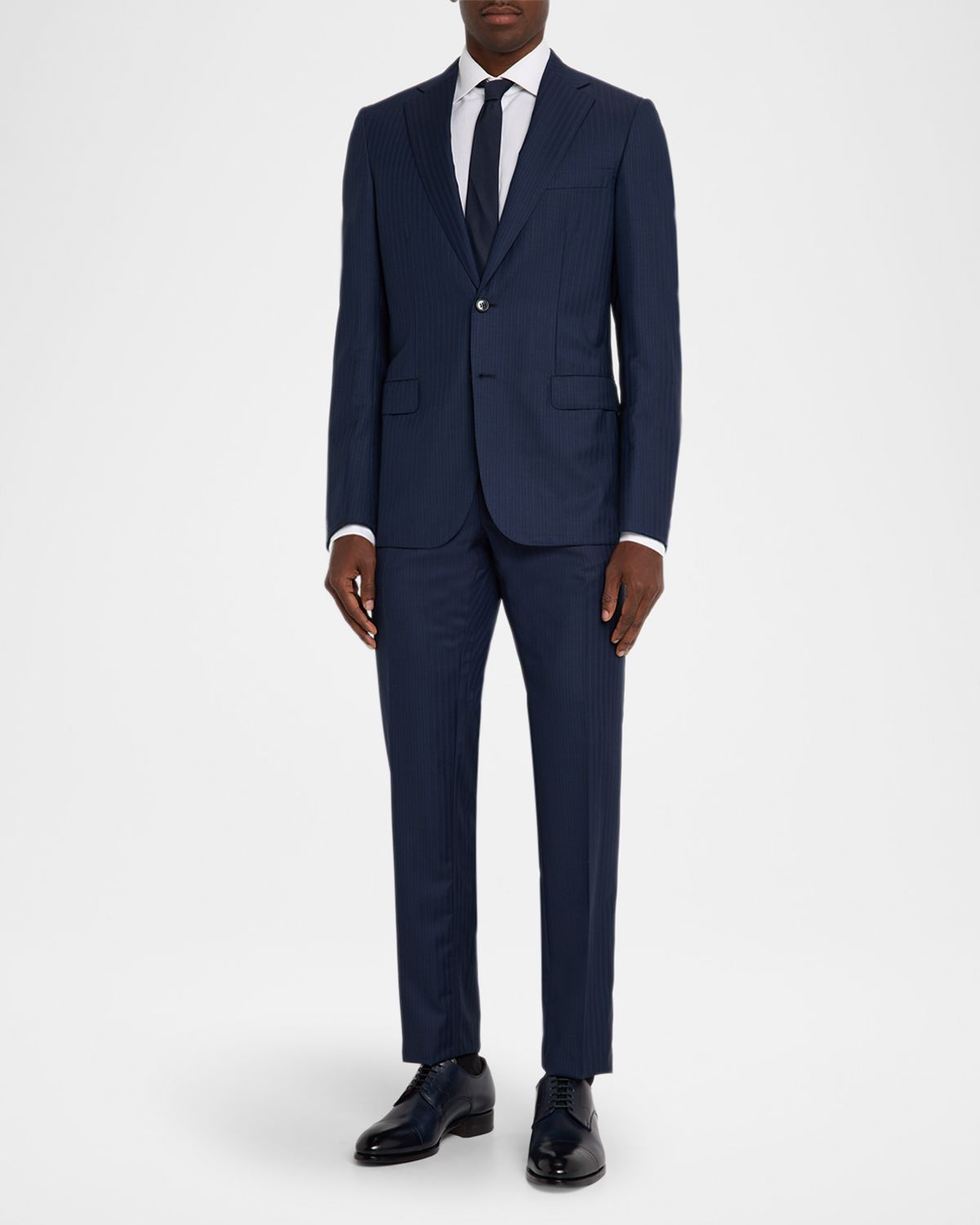 Brioni Men 's Tonal Striped Wool Two-Piece Suit