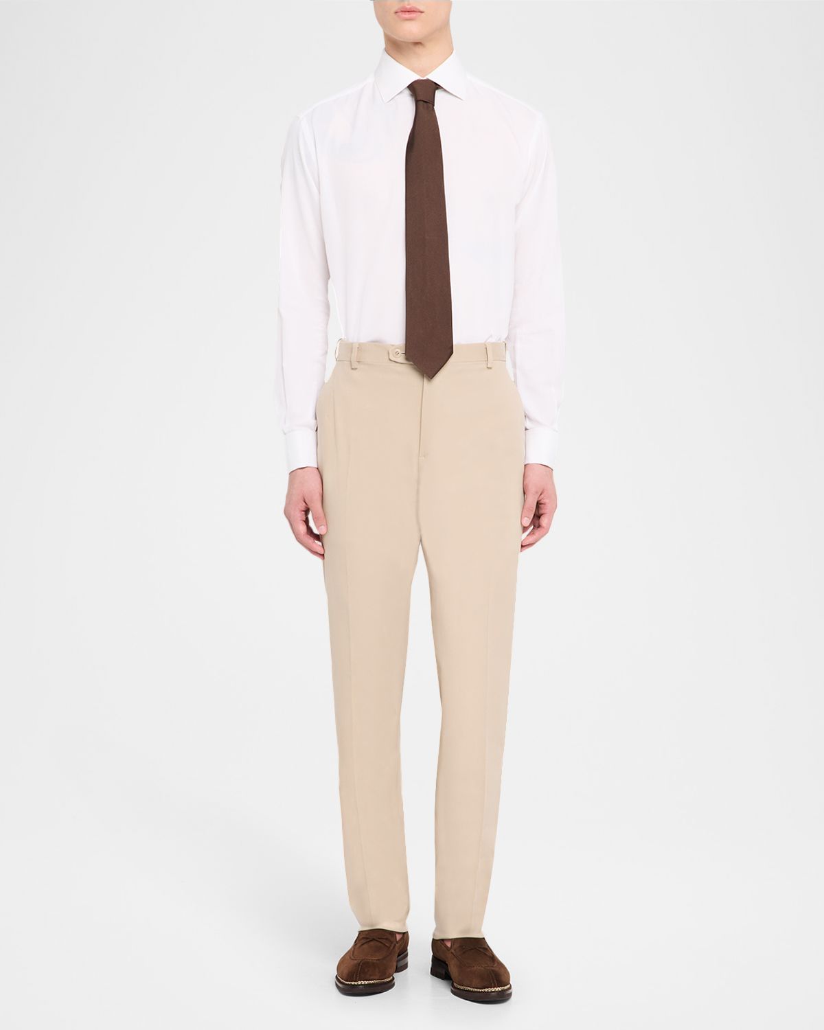 Brioni Men 's Twill Modern-Fit Formal Pants