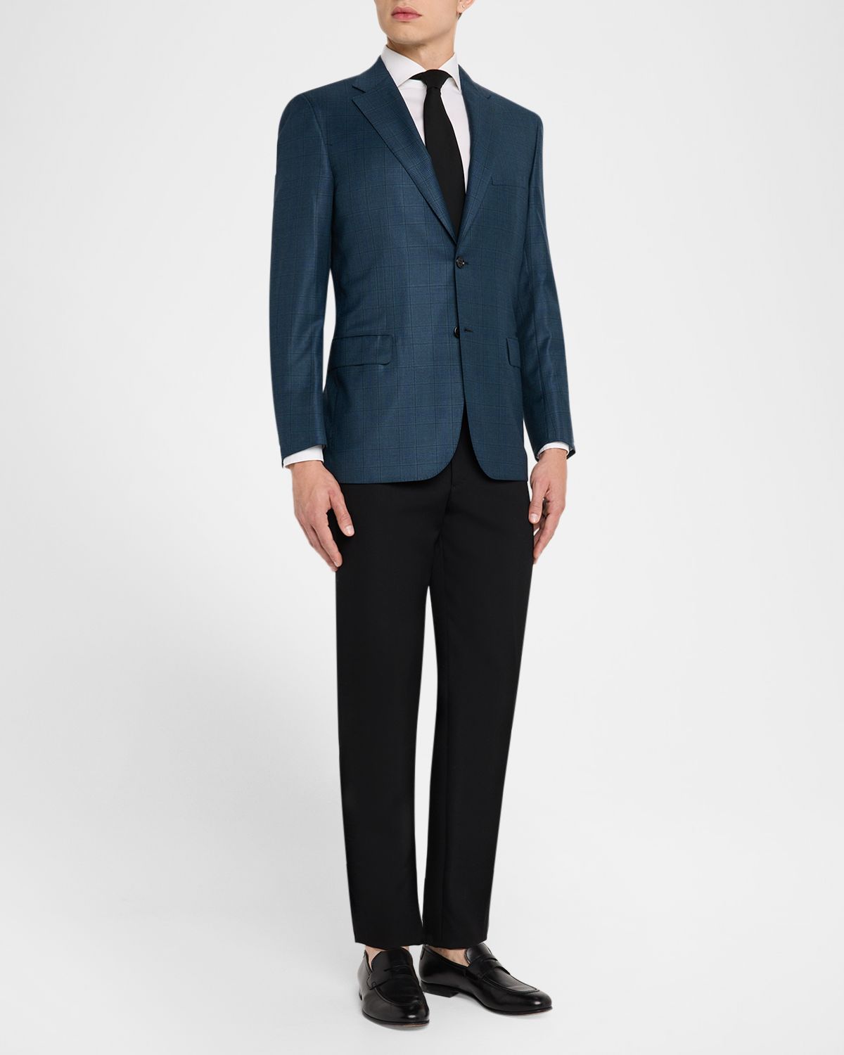 Brioni Men 's Wool Tonal Prince of Wales Sport Coat