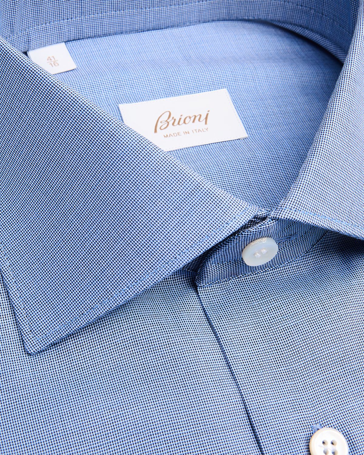 Brioni Men 's Cotton Tic Weave Classic-Fit Dress Shirt