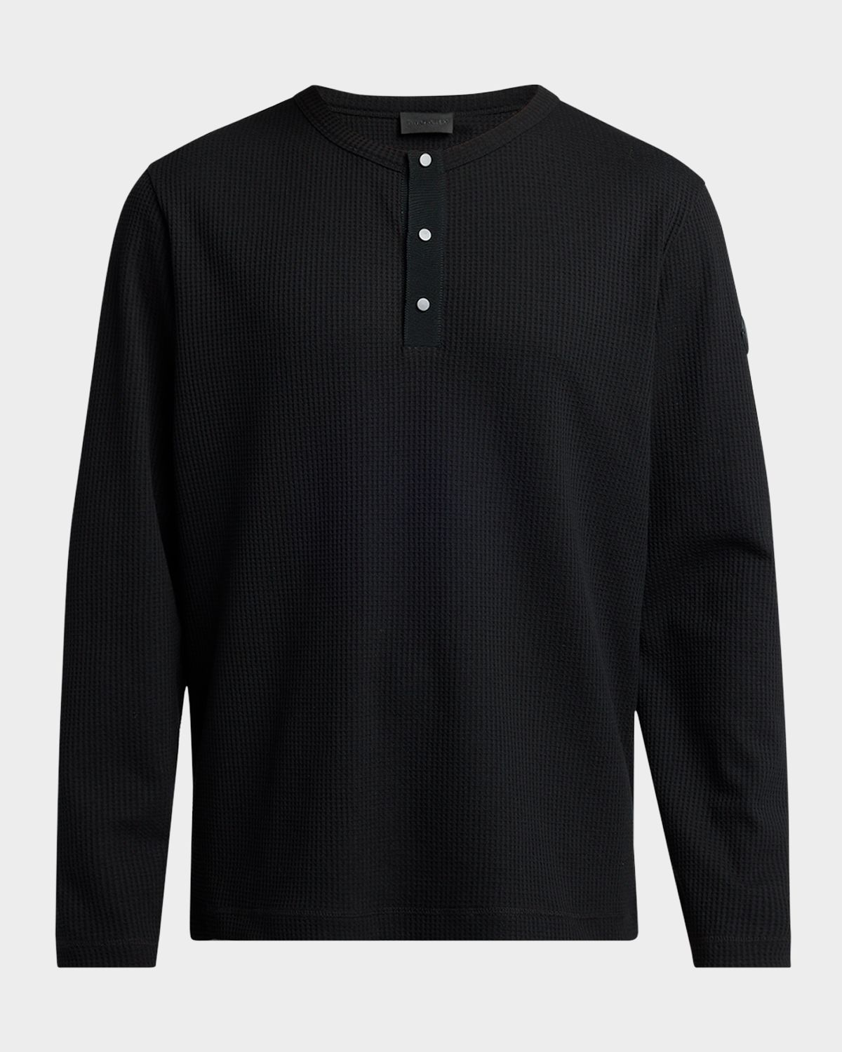 Moncler Men 's Waffle Knit Long-Sleeve Henley T-Shirt | Thumbnail 6 Moncler Men 's Waffle Knit Long-Sleeve Henley T-Shirt | Thumbnail 6