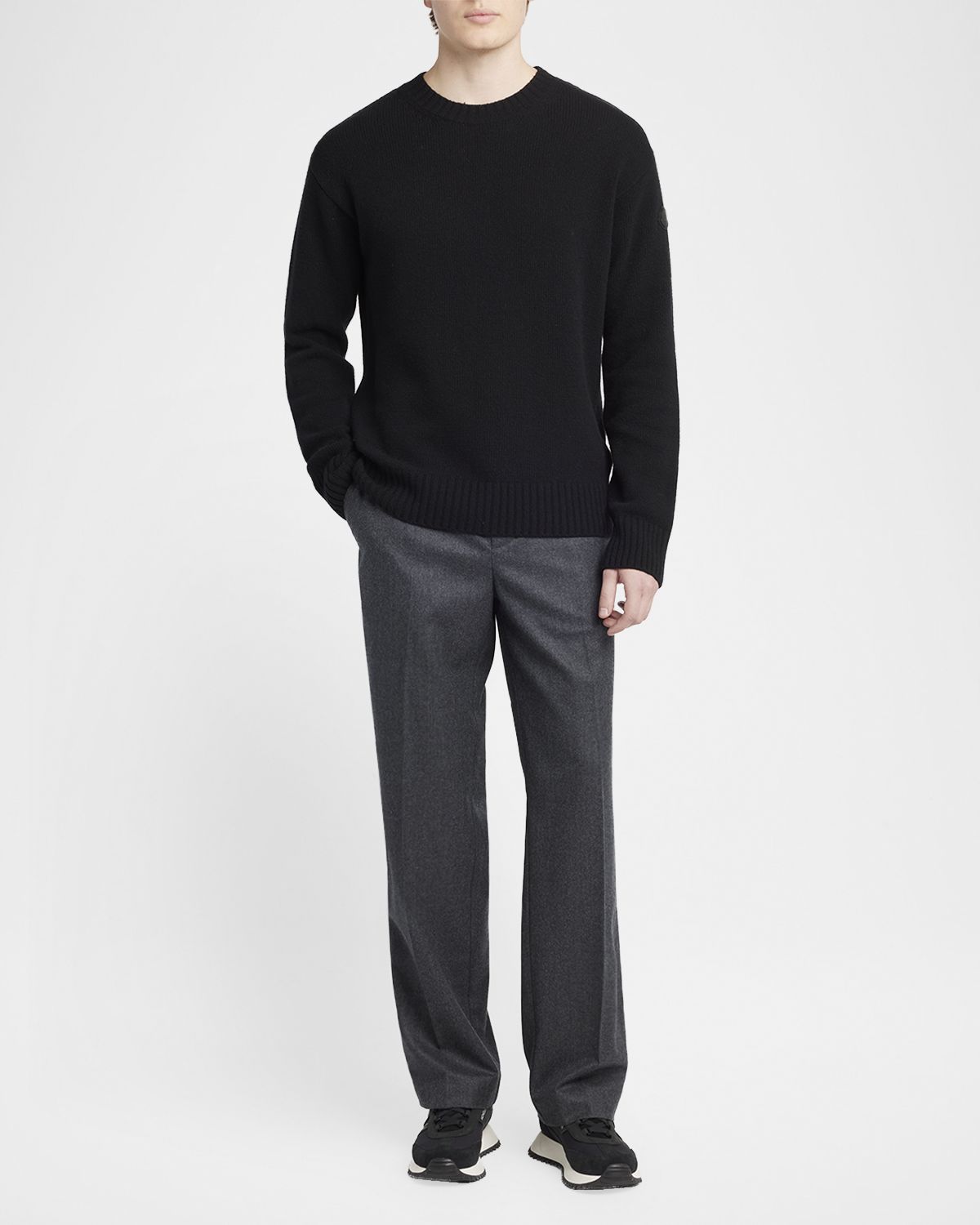 Moncler Men 's Wool and Cashmere Crewneck Sweater