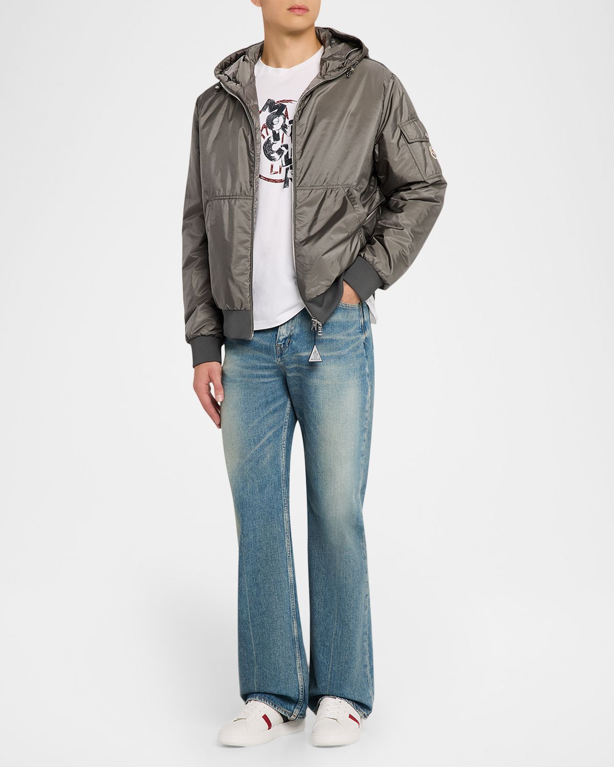 Moncler Men 's Poiliot Hooded Nylon Down Jacket