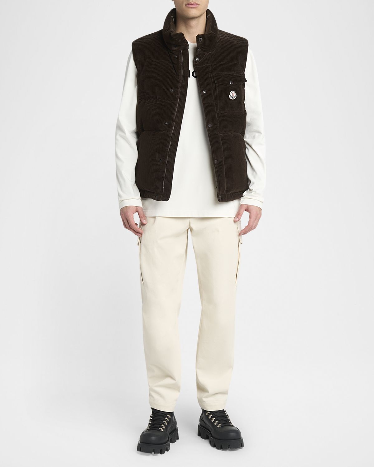 Moncler Men's Agen Full-Zip Corduroy Vest