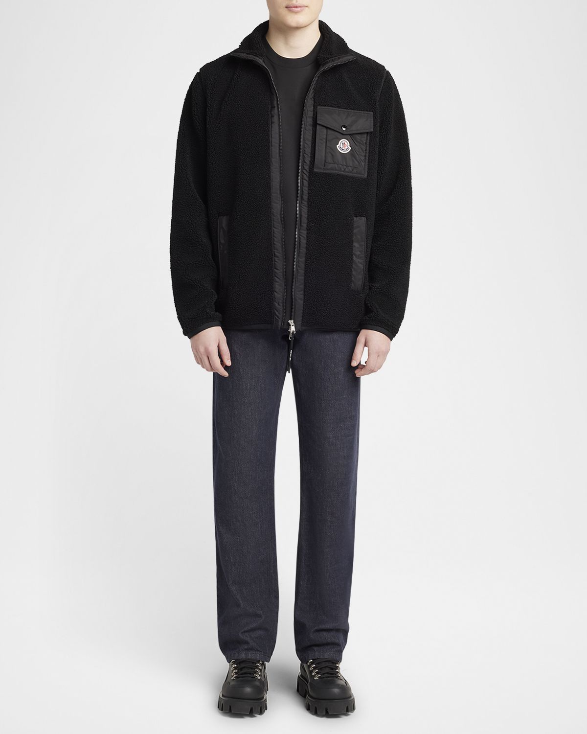 Moncler Men 's Teddy Boucle Full-Zip Jacket
