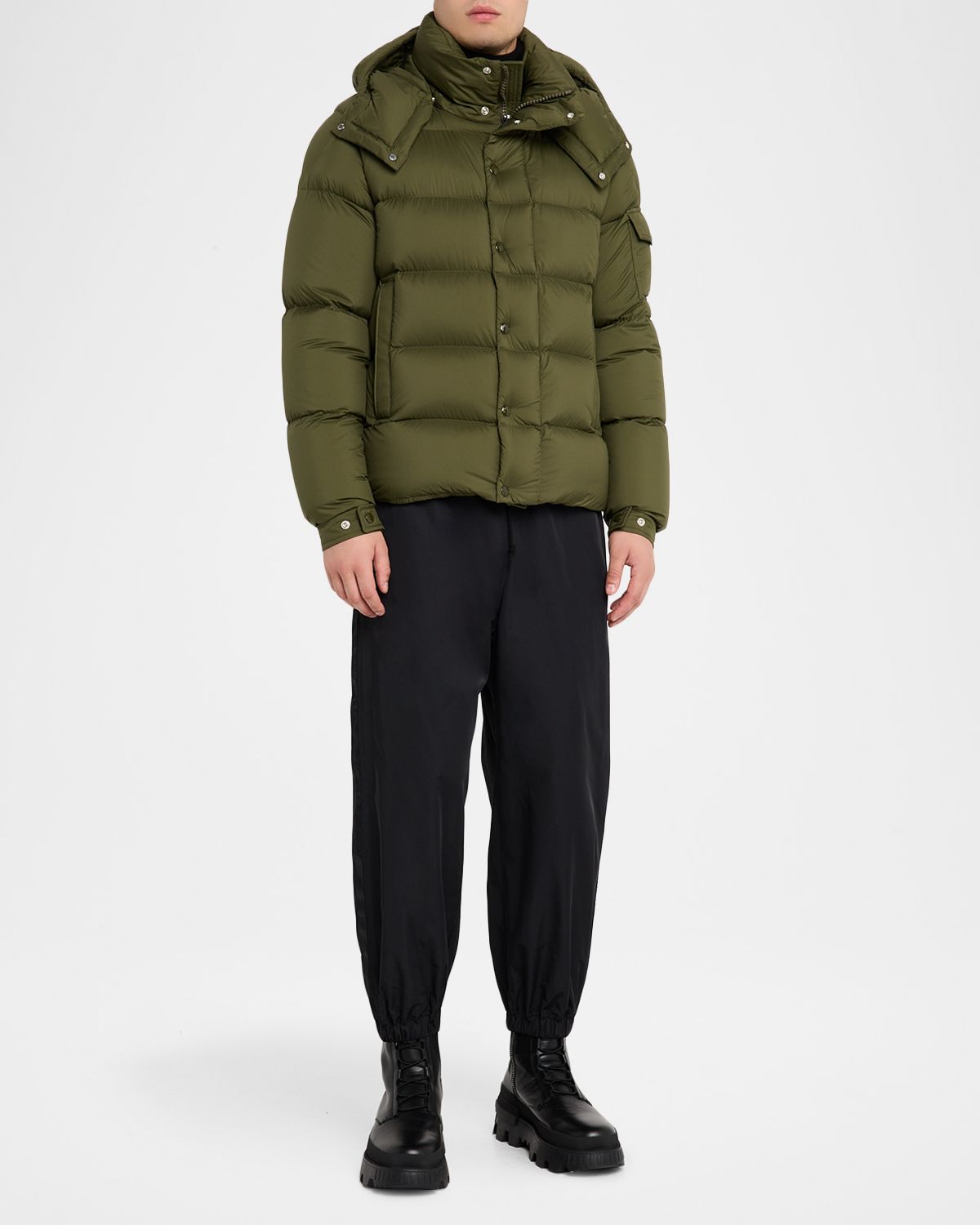 Moncler Men 's Maya Hooded Short Down Puffer Jacket