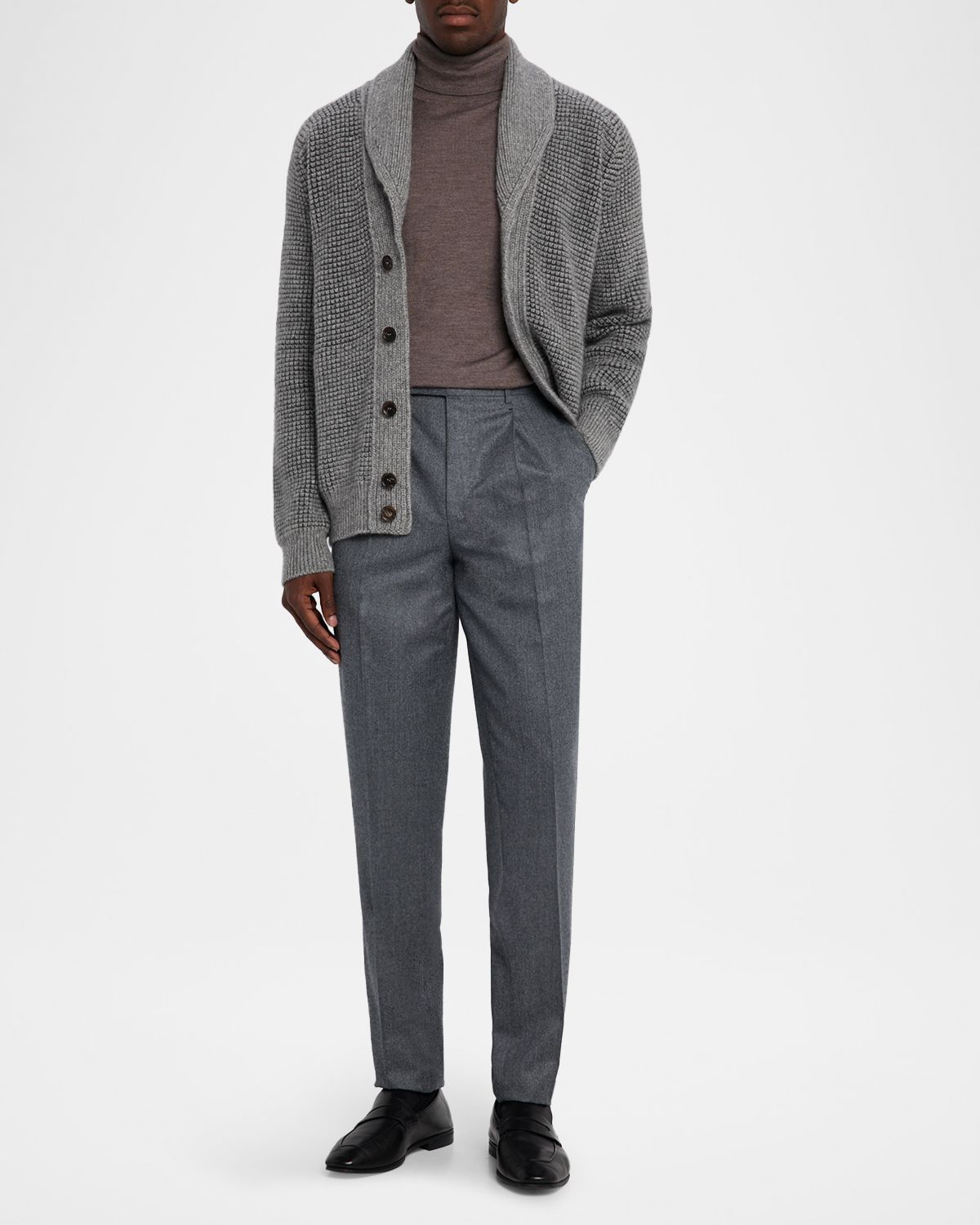 ZEGNA Men 's Jacquard Knit Cardigan