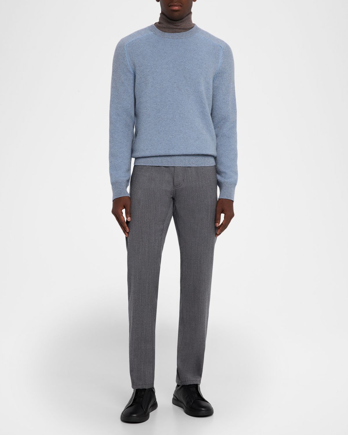 ZEGNA Men 's Wool Straight Leg Five-Pocket Pants