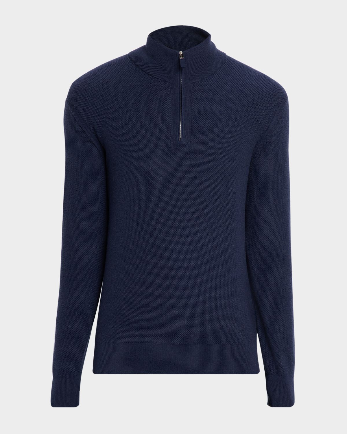 ZEGNA Men 's Cashmere Waffle-Knit Quarter-Zip Sweater | Thumbnail 6 ZEGNA Men 's Cashmere Waffle-Knit Quarter-Zip Sweater | Thumbnail 6