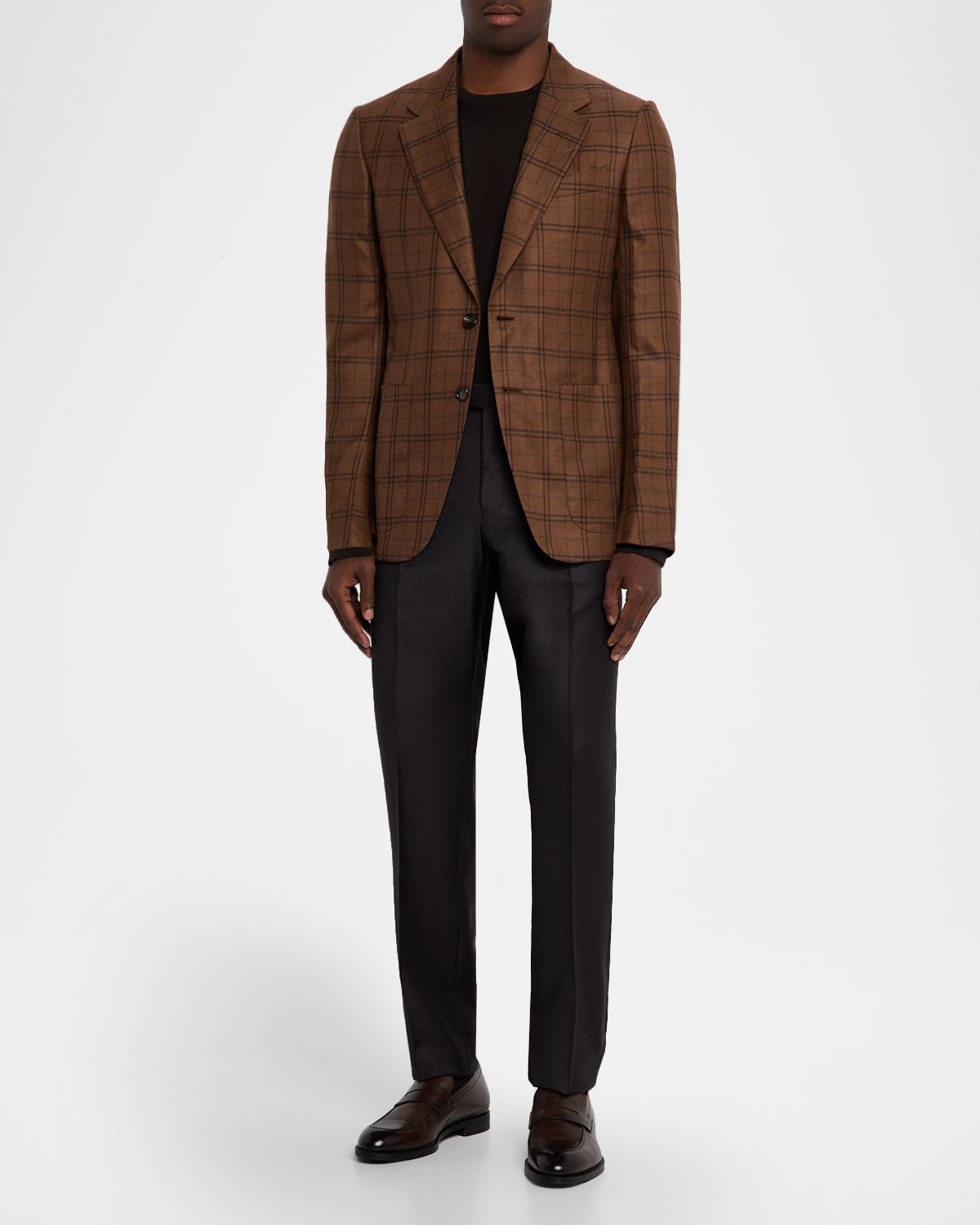 ZEGNA Men 's Cashseta Cashmere and Silk Crewneck Sweater