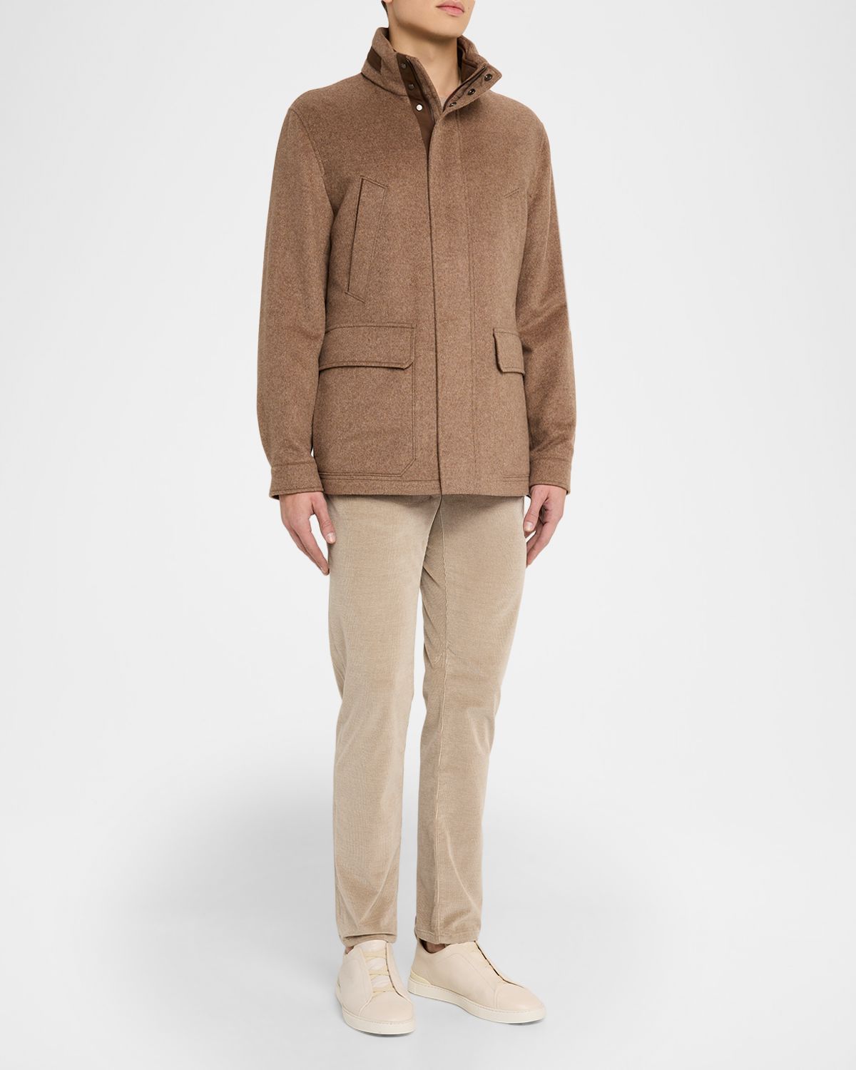 ZEGNA Men 's Oasi Cashmere Elements Car Coat