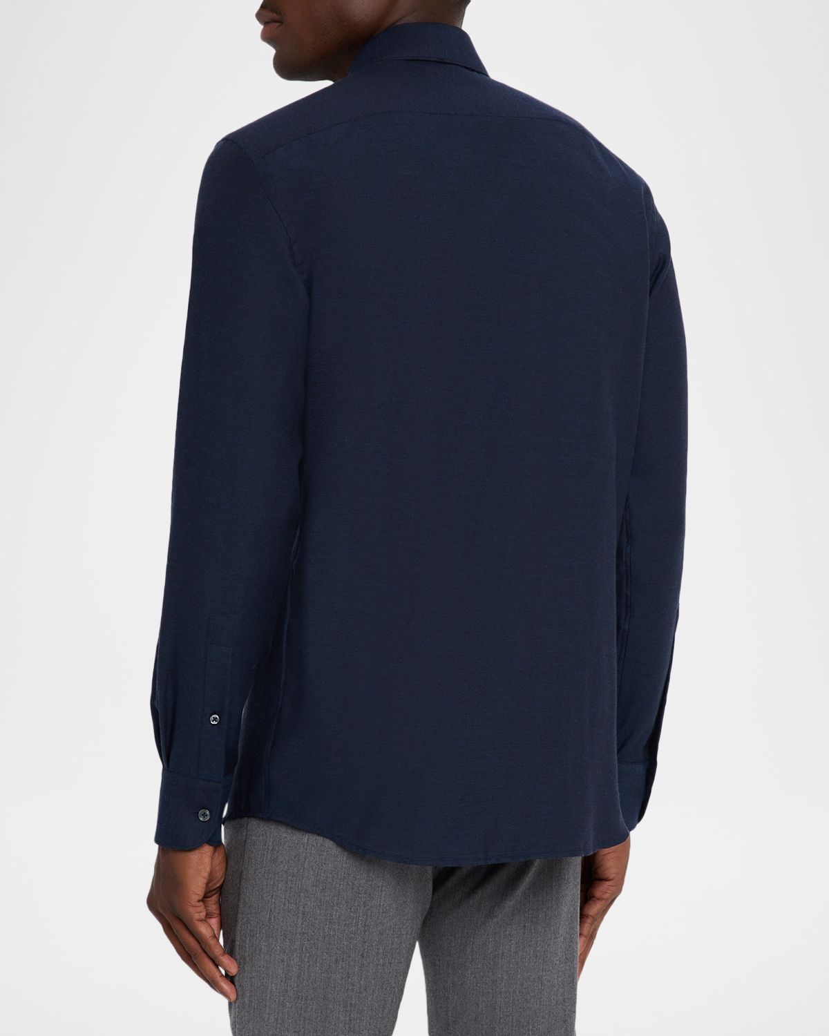 ZEGNA Men's Cashco Johnny Collar Sweater