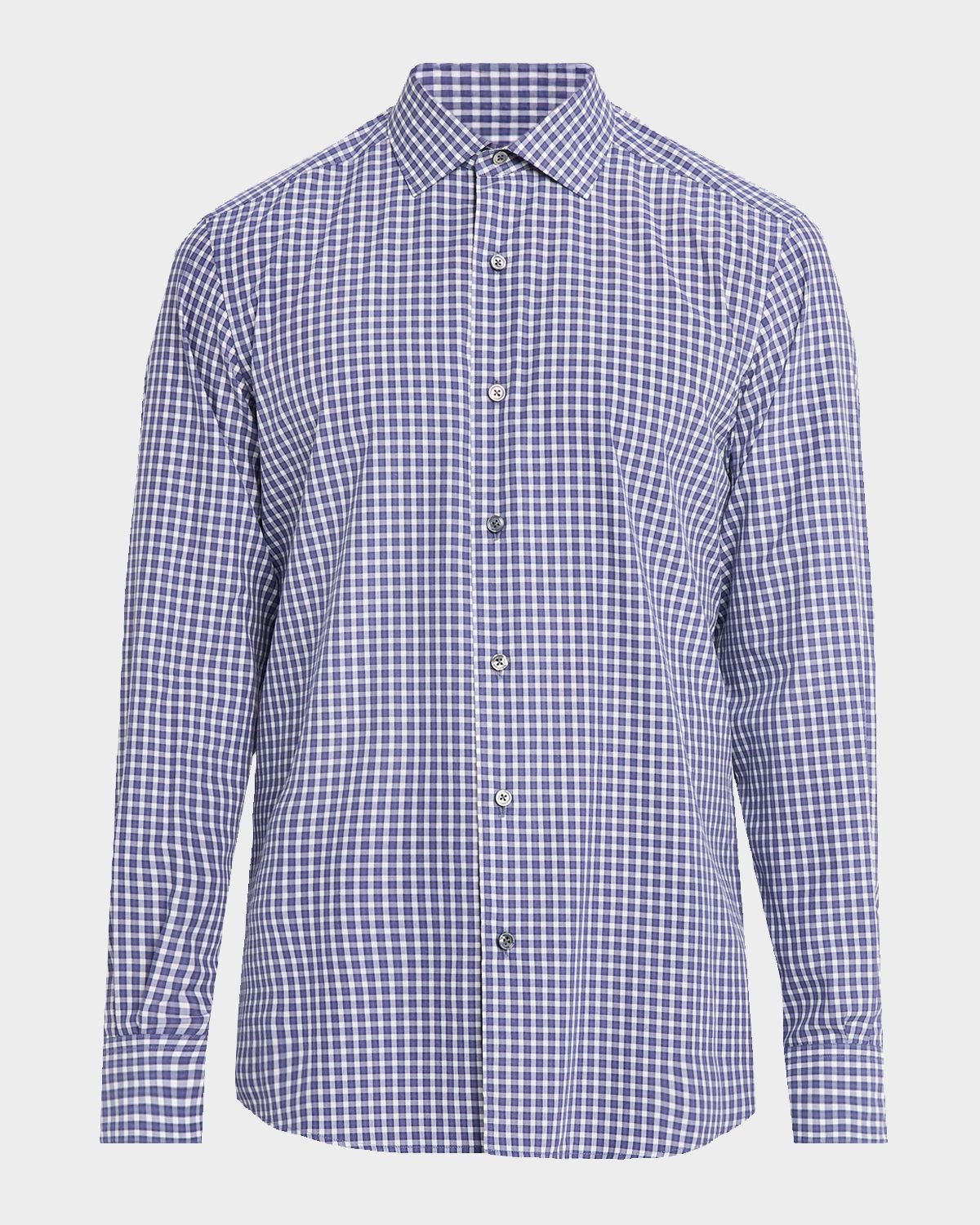 ZEGNA Men 's Petite Plaid Cotton Button-Down Shirt