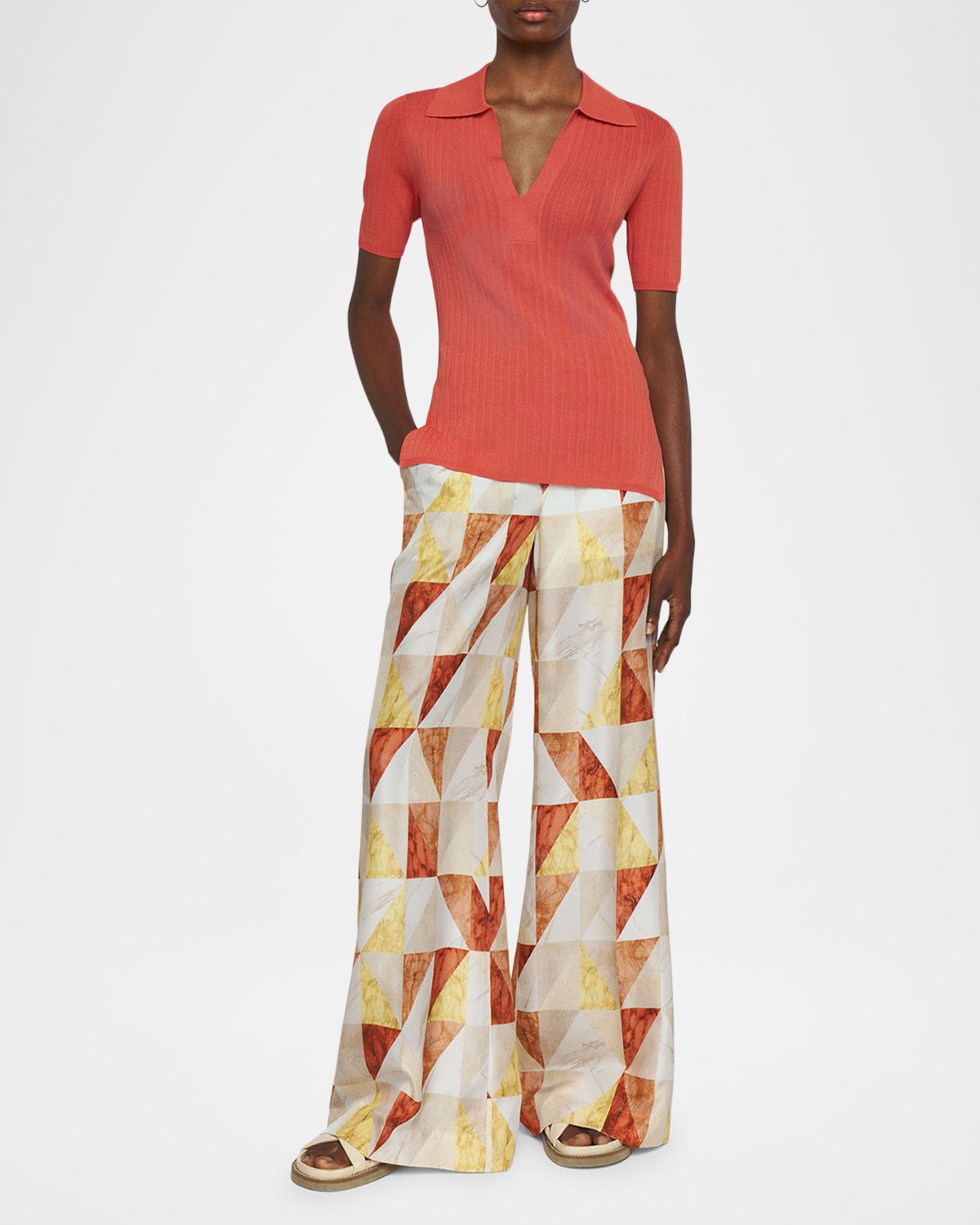 Joseph Ribbed Slim-Fit Polo