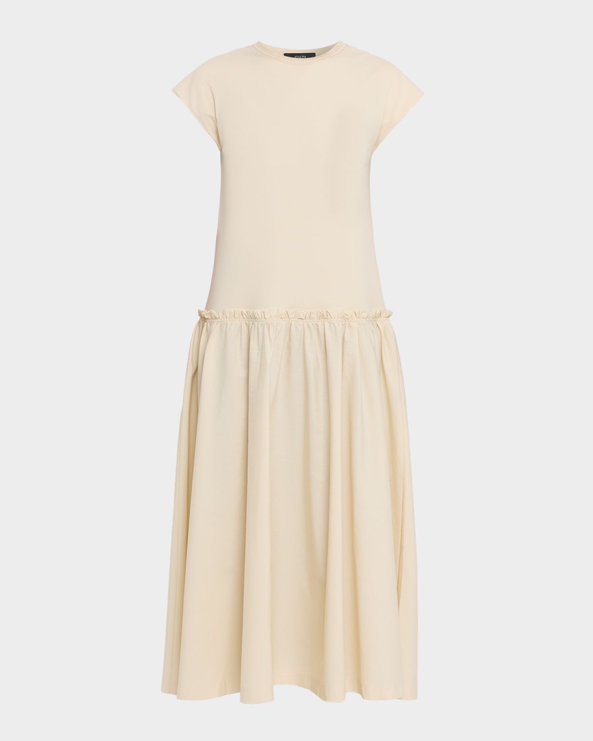 Joseph Cap-Sleeve Cotton Jersey & Poplin Midi Dress | Thumbnail 6 Joseph Cap-Sleeve Cotton Jersey & Poplin Midi Dress | Thumbnail 6