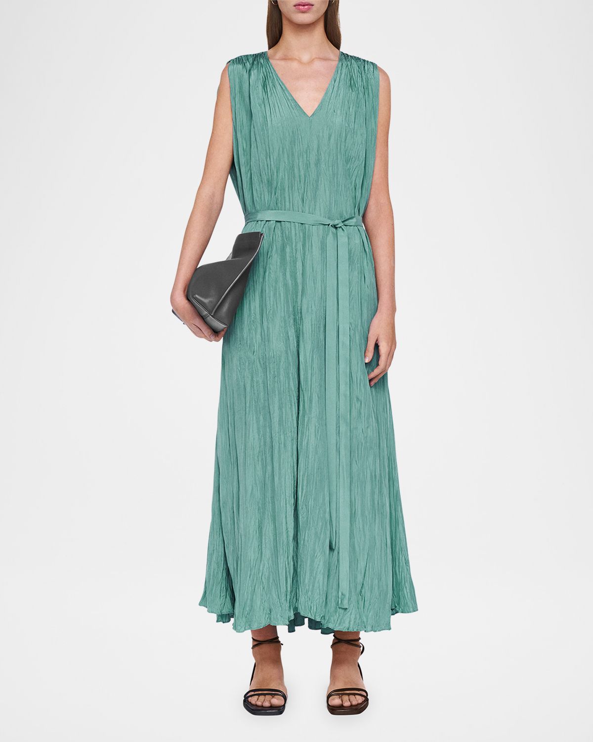 Joseph Martini Crinkled Habotai Silk Maxi Dress