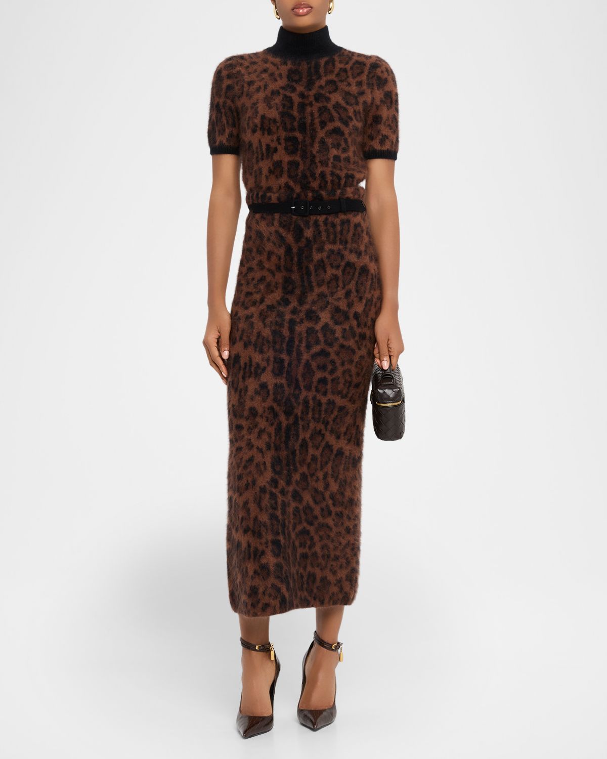 Adam Lippes Levi Belted Brushed Cashmere Midi Skirt