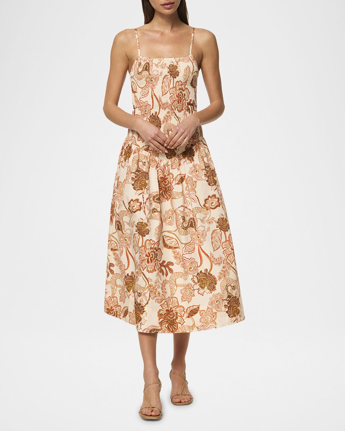 MISA Los Angeles Roxie Drop-Waist Midi Dress