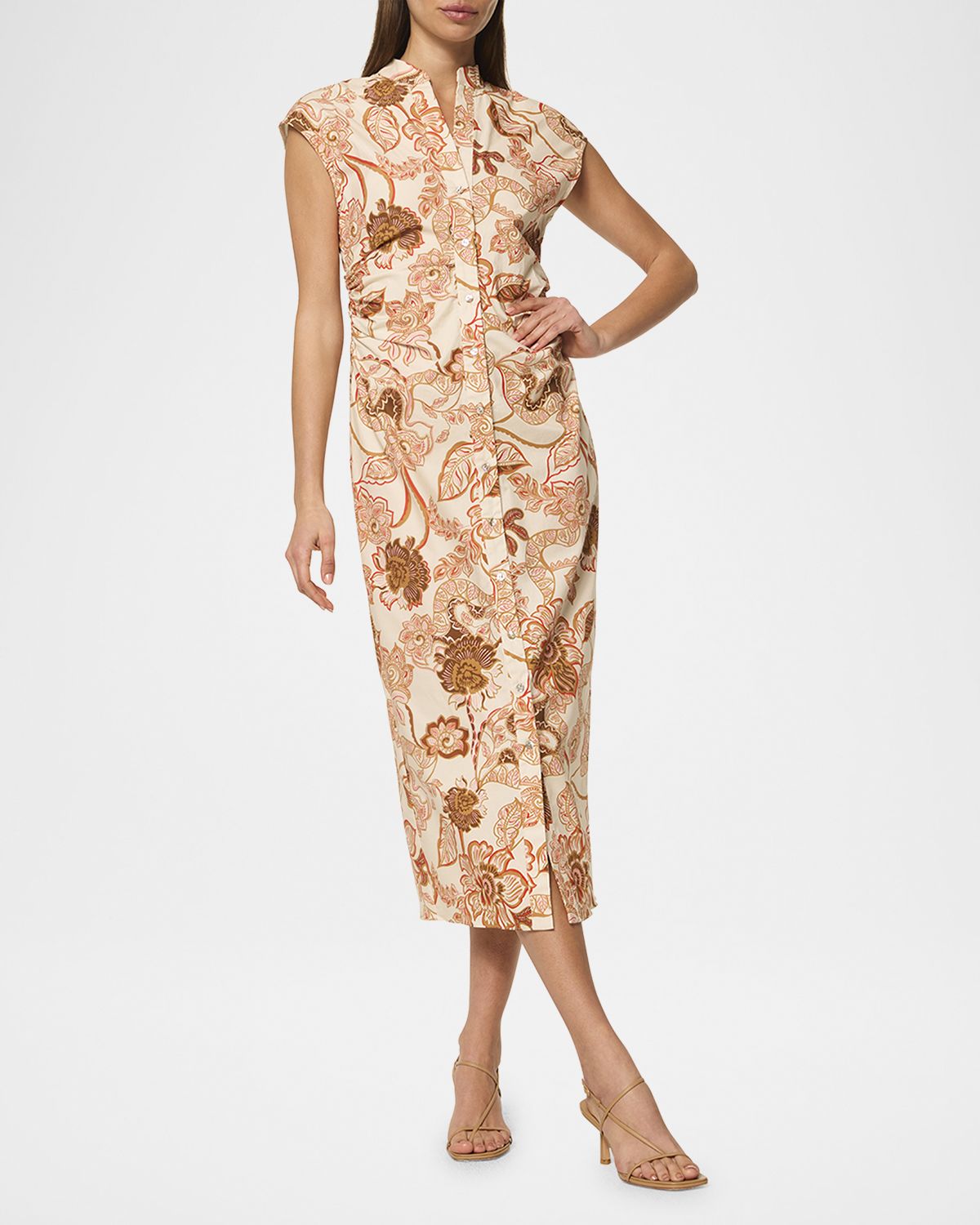 MISA Los Angeles Summer Batik Poplin Niara Midi Dress