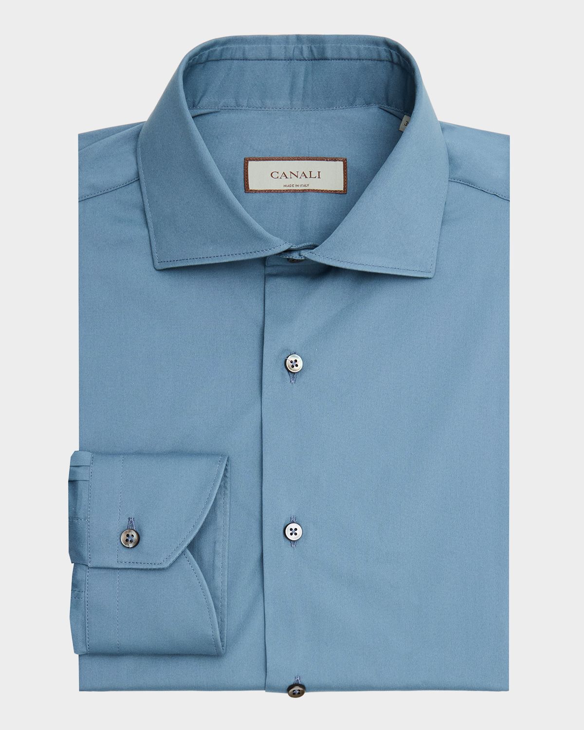 Canali Men 's Technical Cotton-Blend Dress Shirt