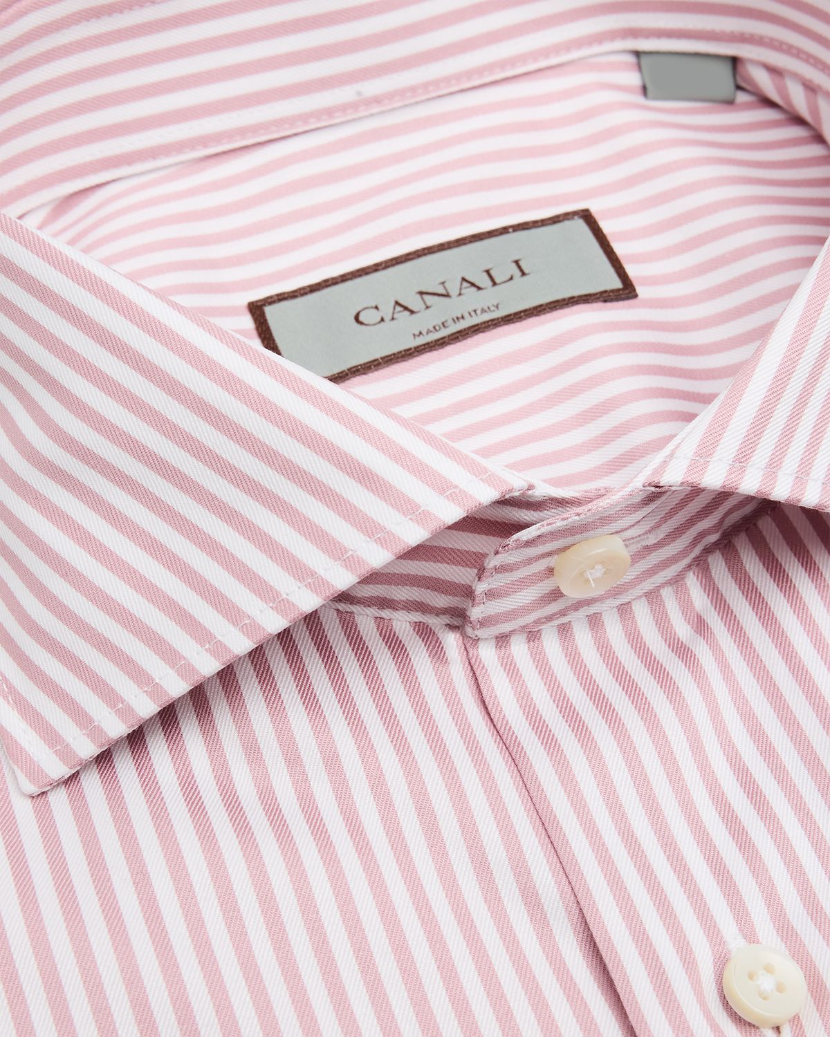 Canali Men 's Classic-Fit Cotton Bengal Stripe Dress Shirt