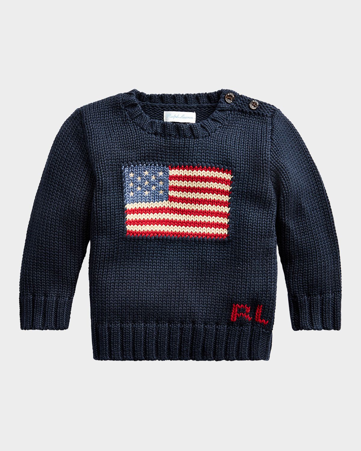 Polo Ralph Lauren Boy 's Flag Intarsia Knit Sweater, Size 3M-24M