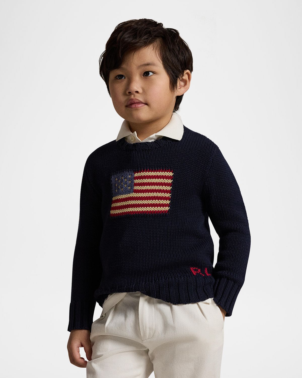 Polo Ralph Lauren Boy 's Flag Intarsia Knit Sweater