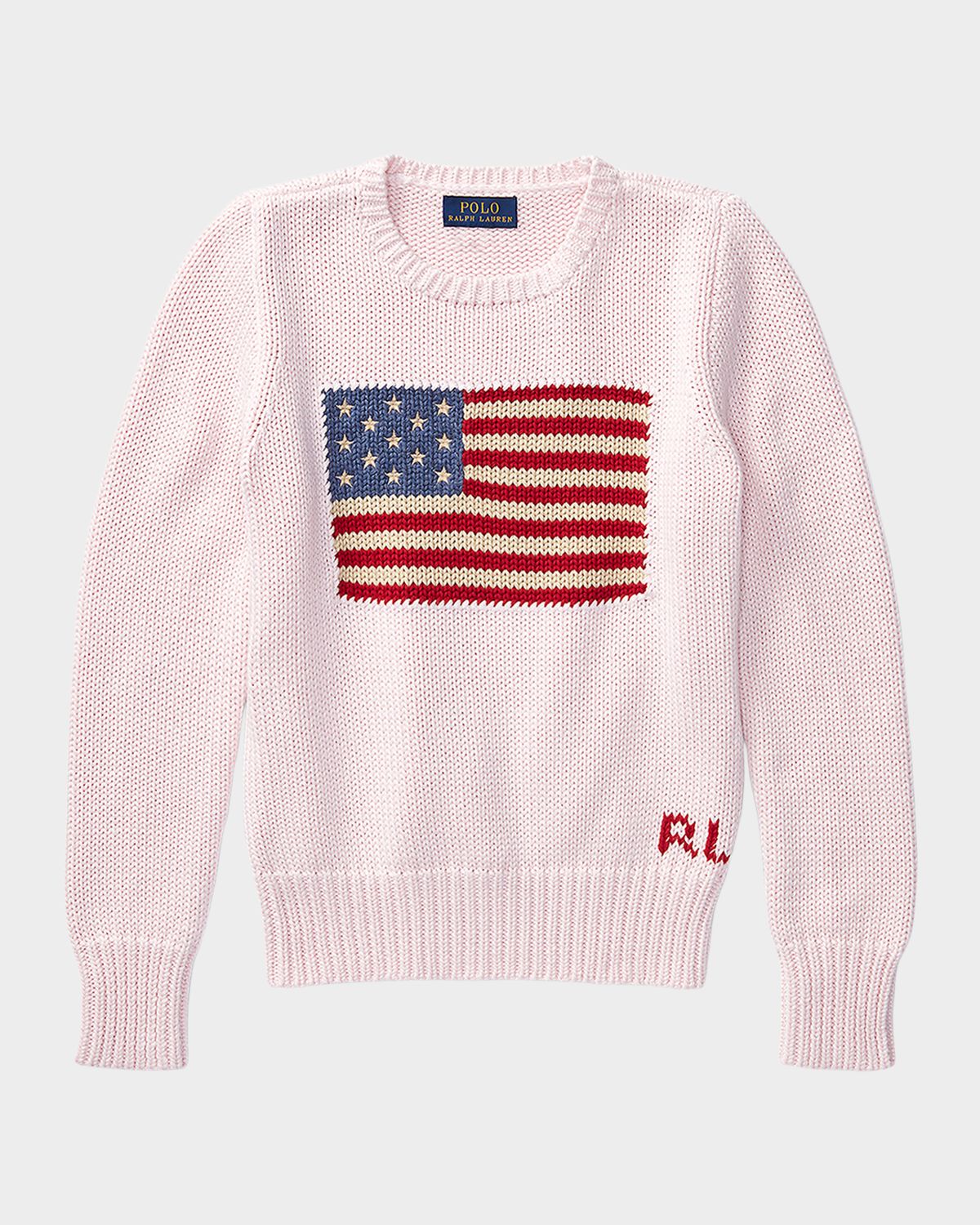 Polo Ralph Lauren Girl 's Flag Intarsia Knit Sweater