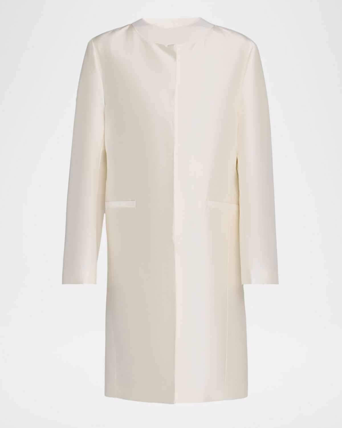 Toteme Silk Collarless Coat | Thumbnail 6