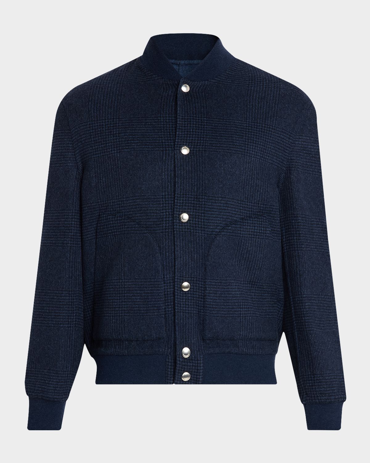 Brunello Cucinelli Men 's Cashmere Prince Of Wales Snap-Front Blouson