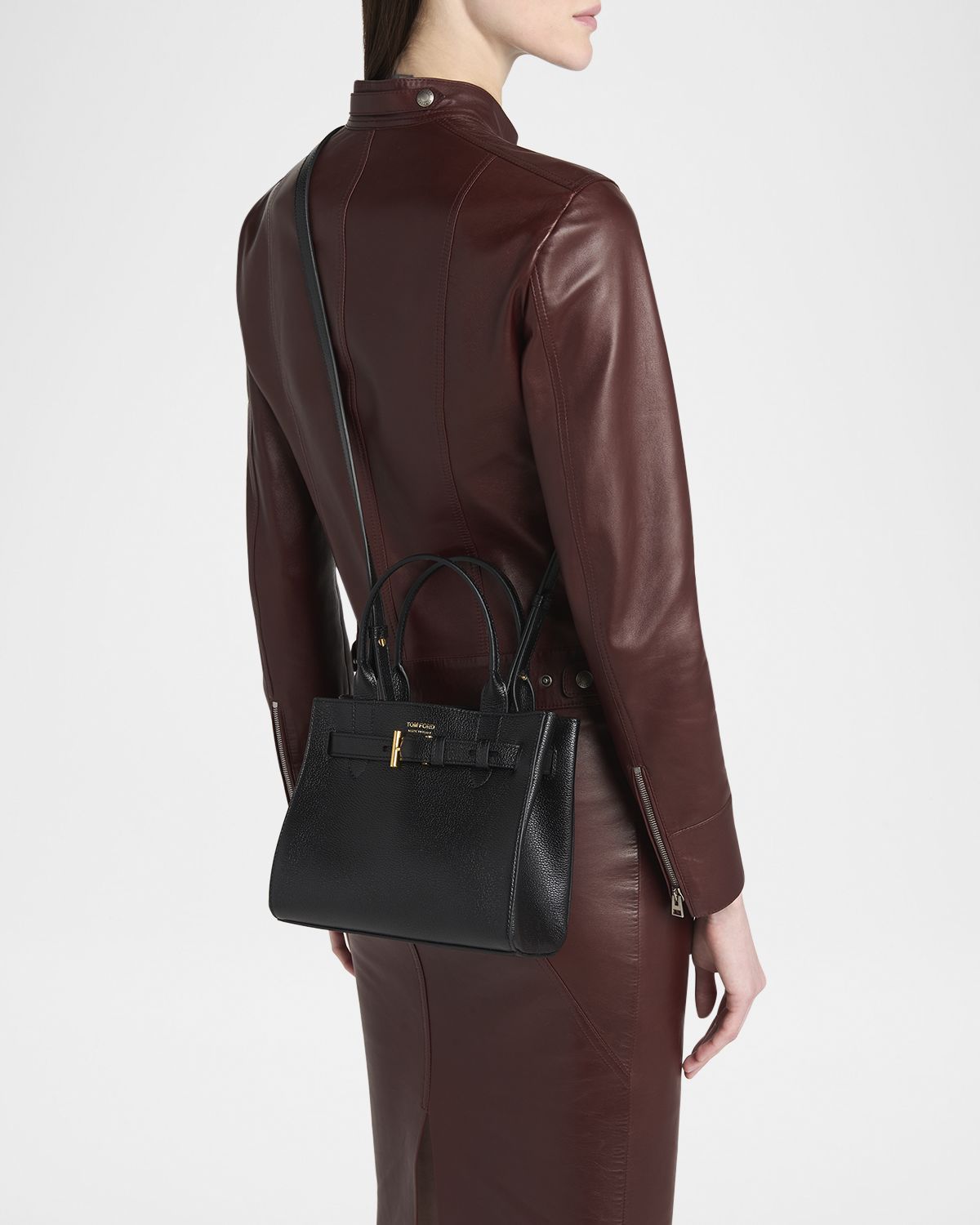 TOM FORD Audrey Small Tote Bag in Grain Leather