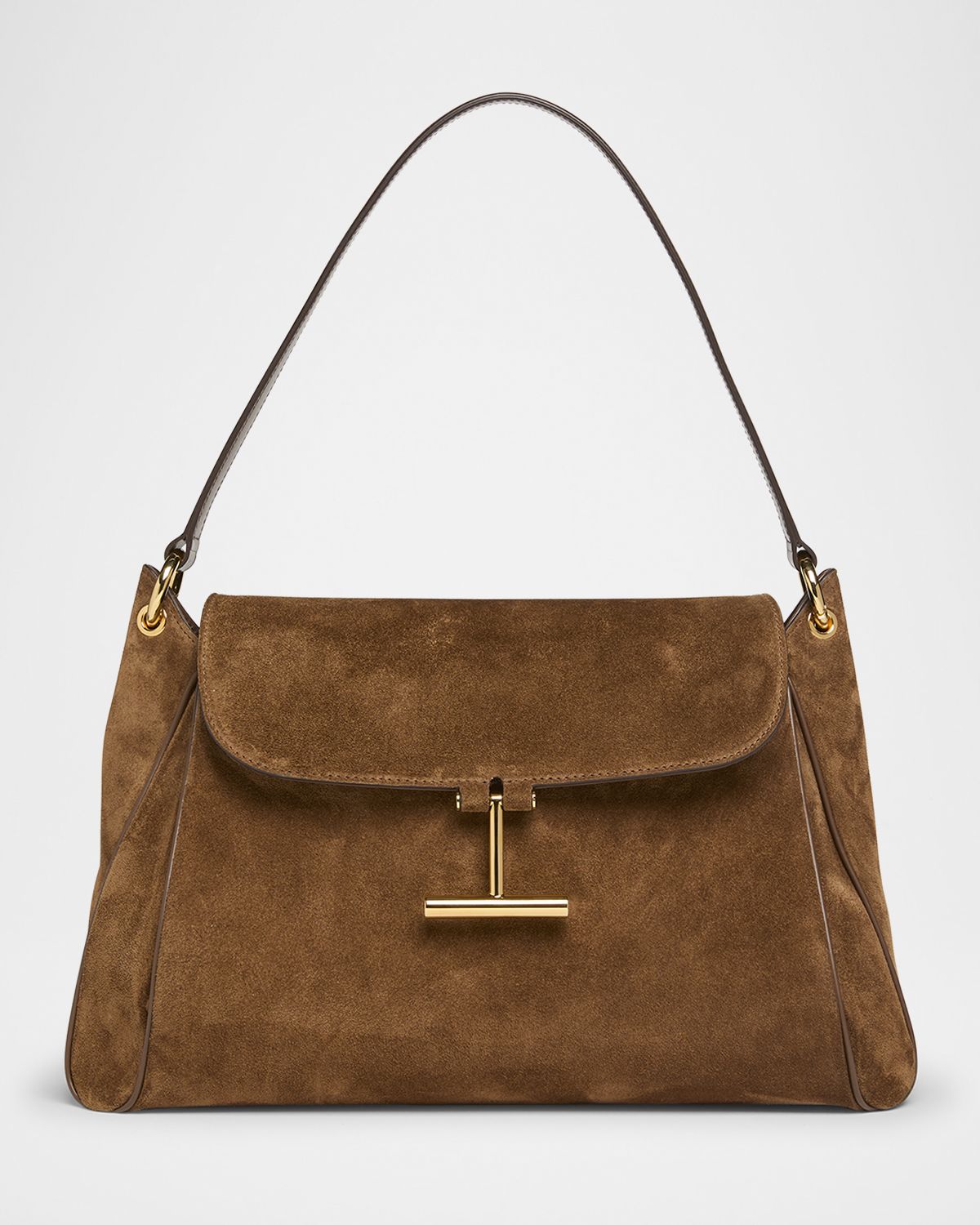 TOM FORD Tara Medium Shoulder Bag in Calfskin Suede