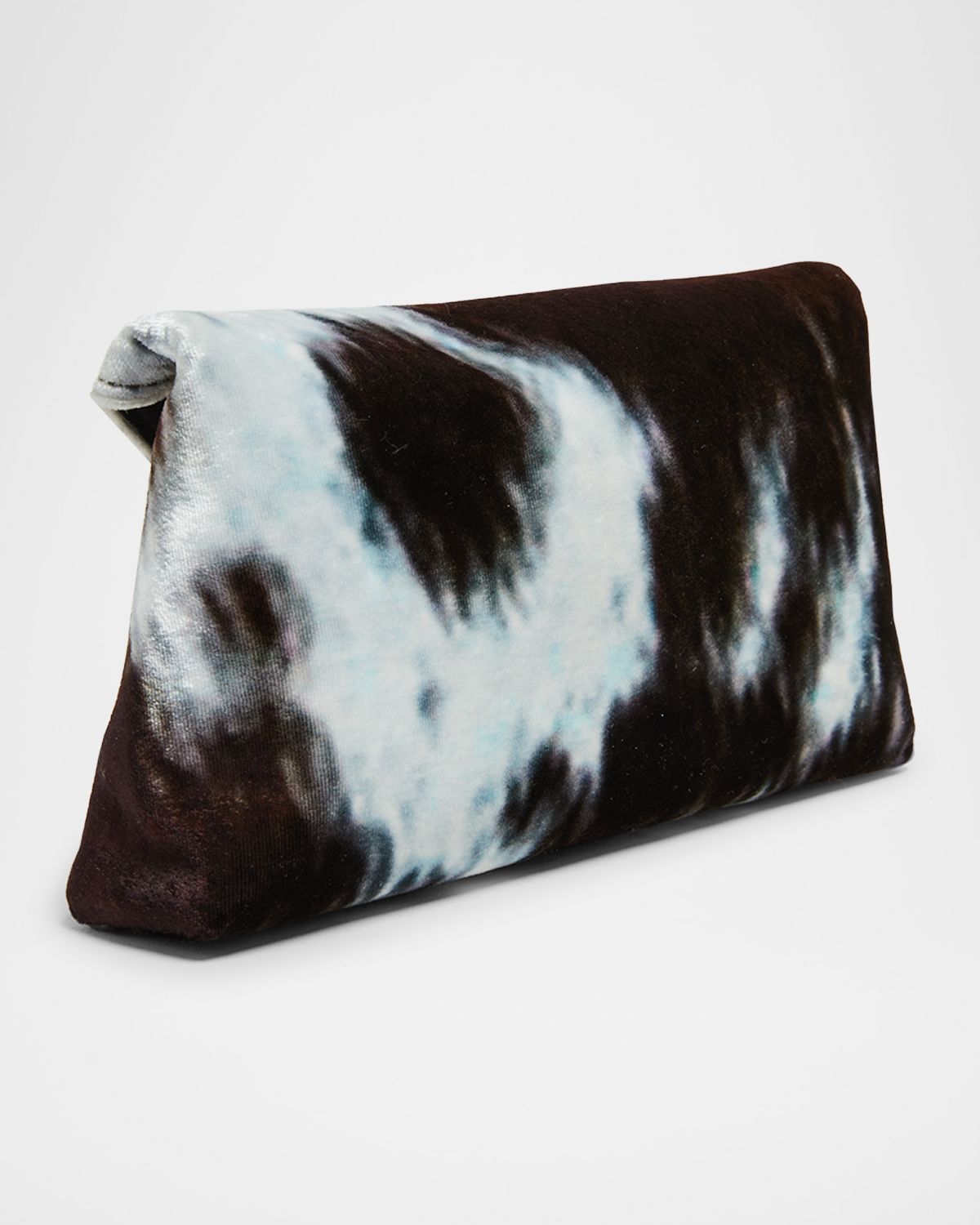 Dries Van Noten Small Cowhide-Print Viscose Envelope Clutch Bag