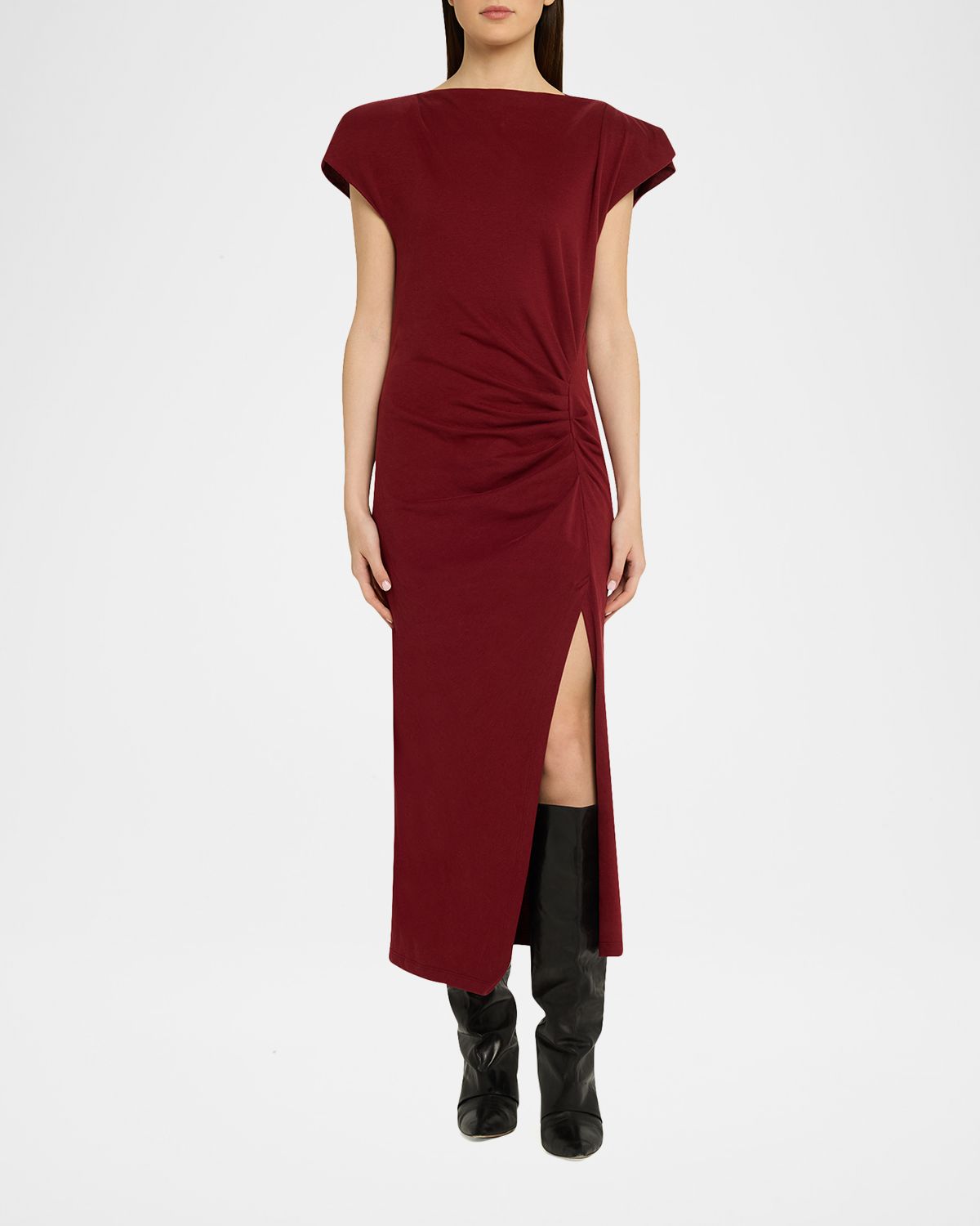 Isabel Marant Nadela Ruched Cotton Jersey Dress | Thumbnail 5