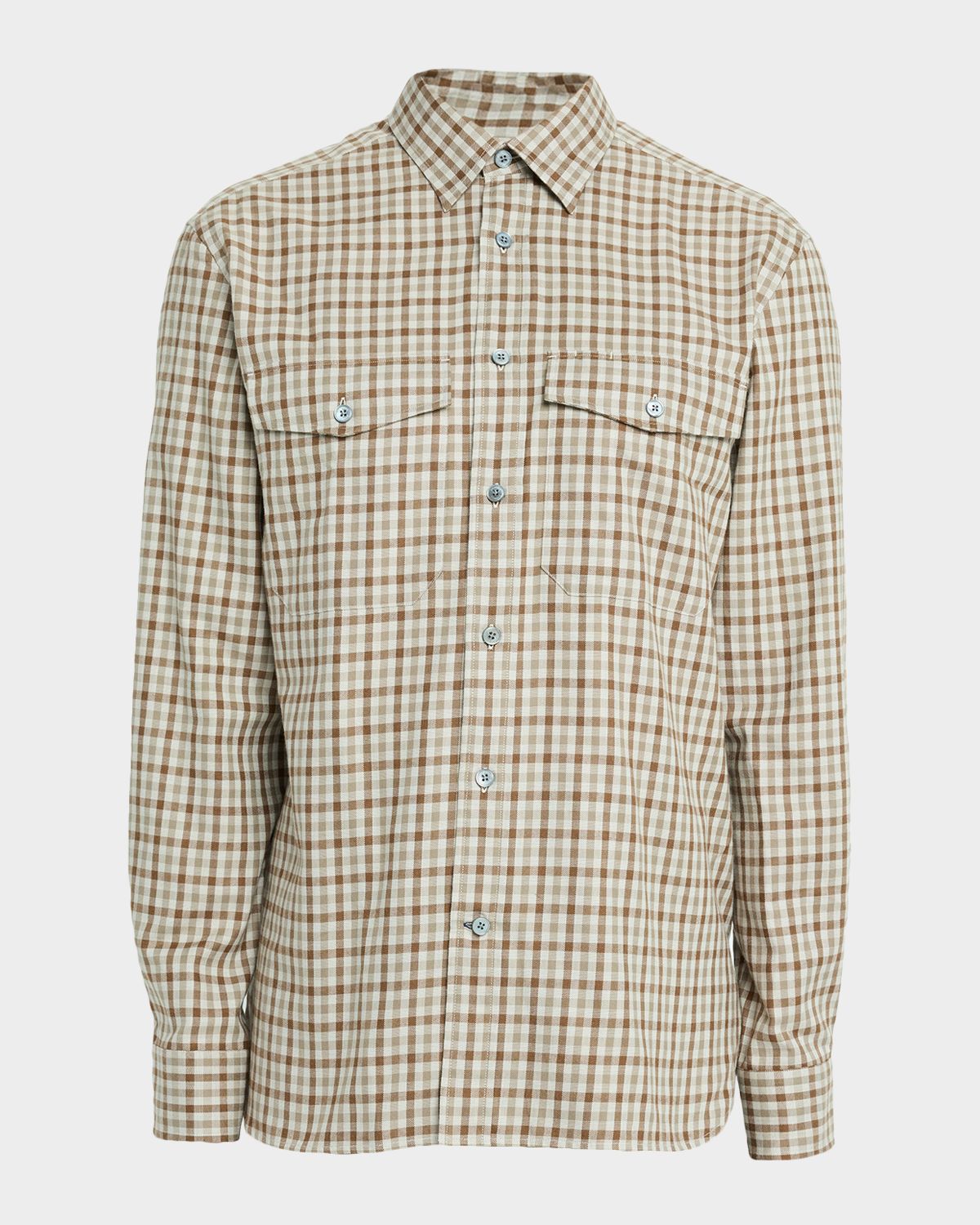 dunhill Men 's Cashmere Flannel Check Shirt