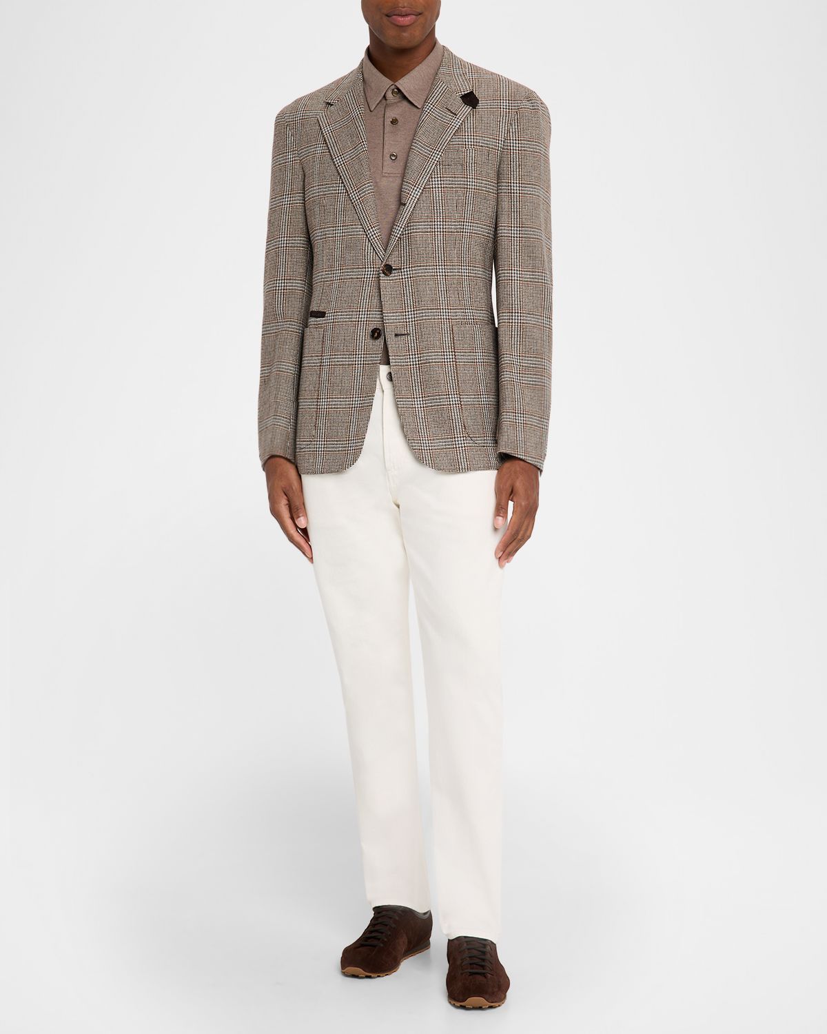 dunhill Men 's Wool and Cashmere Glen Plaid Sport Coat