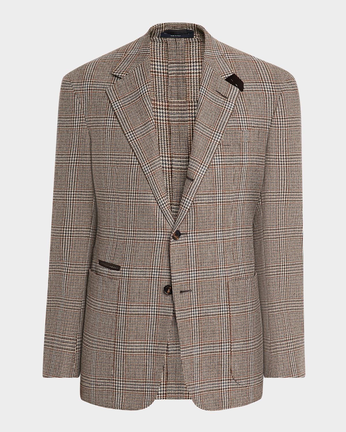 dunhill Men 's Wool and Cashmere Glen Plaid Sport Coat